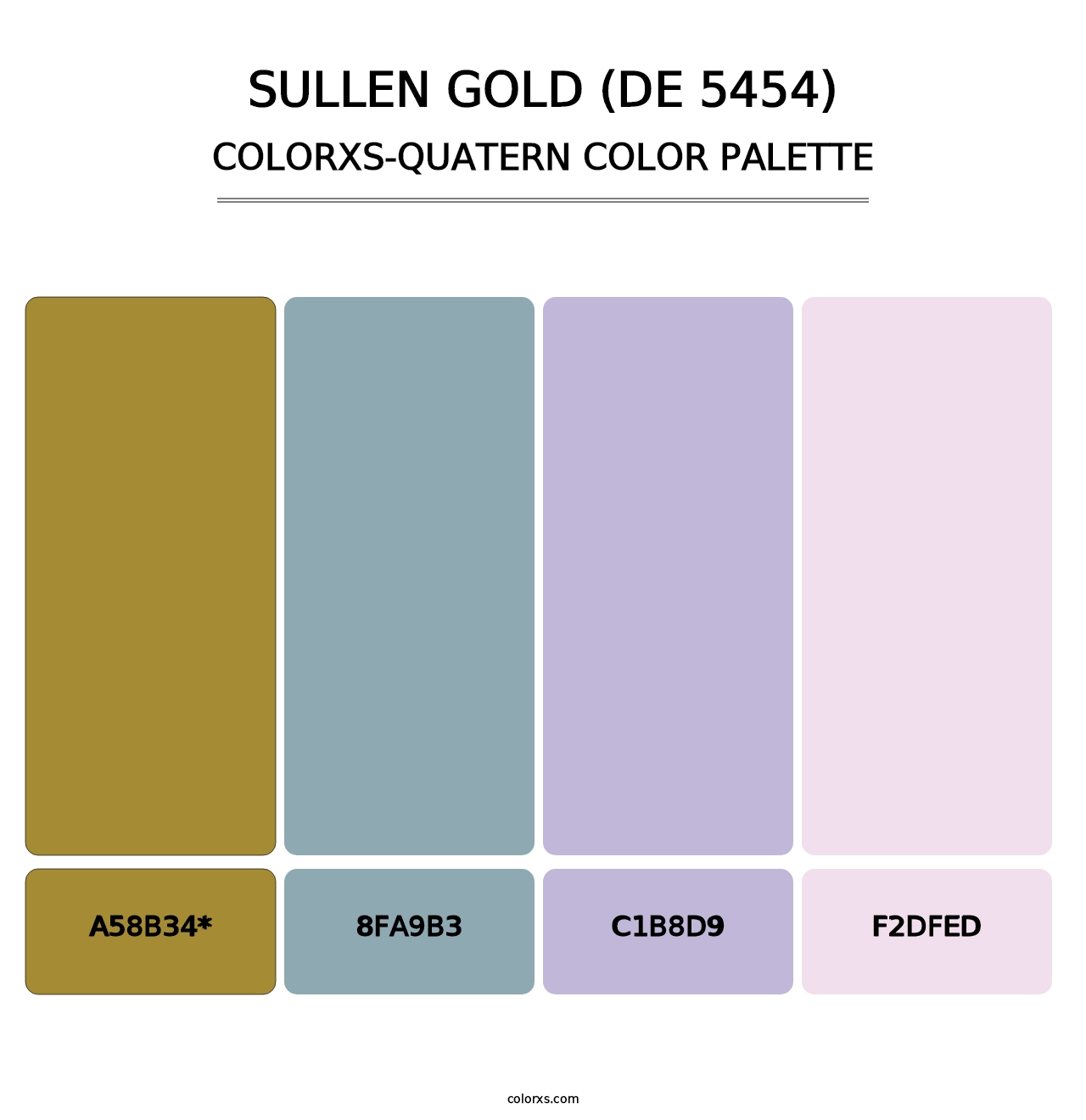 Sullen Gold (DE 5454) - Colorxs Quatern Palette