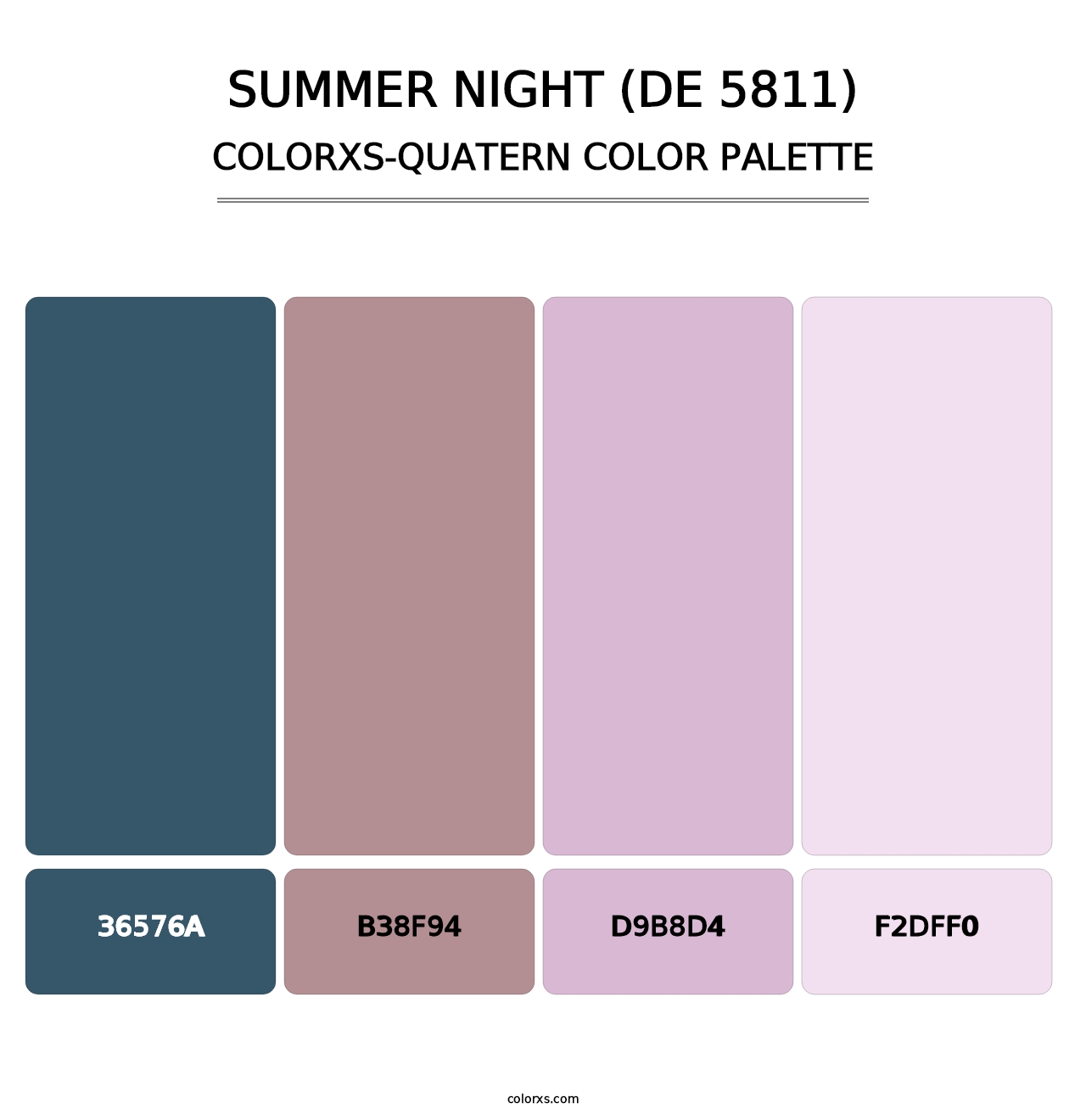 Summer Night (DE 5811) - Colorxs Quatern Palette