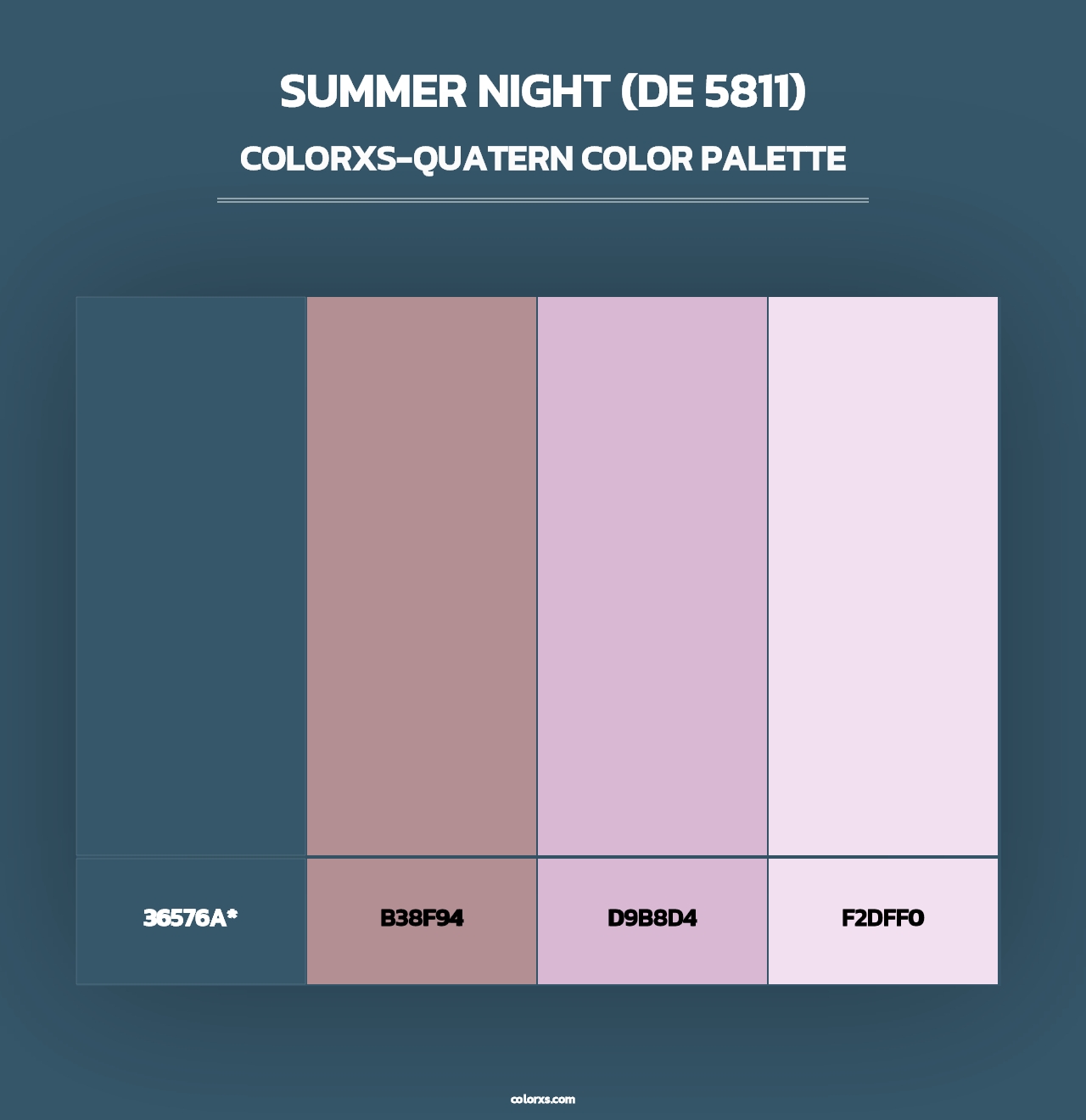 Summer Night (DE 5811) - Colorxs Quad Palette