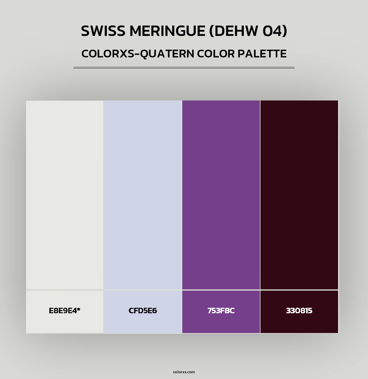 Swiss Meringue (DEHW 04) - Colorxs Quad Palette