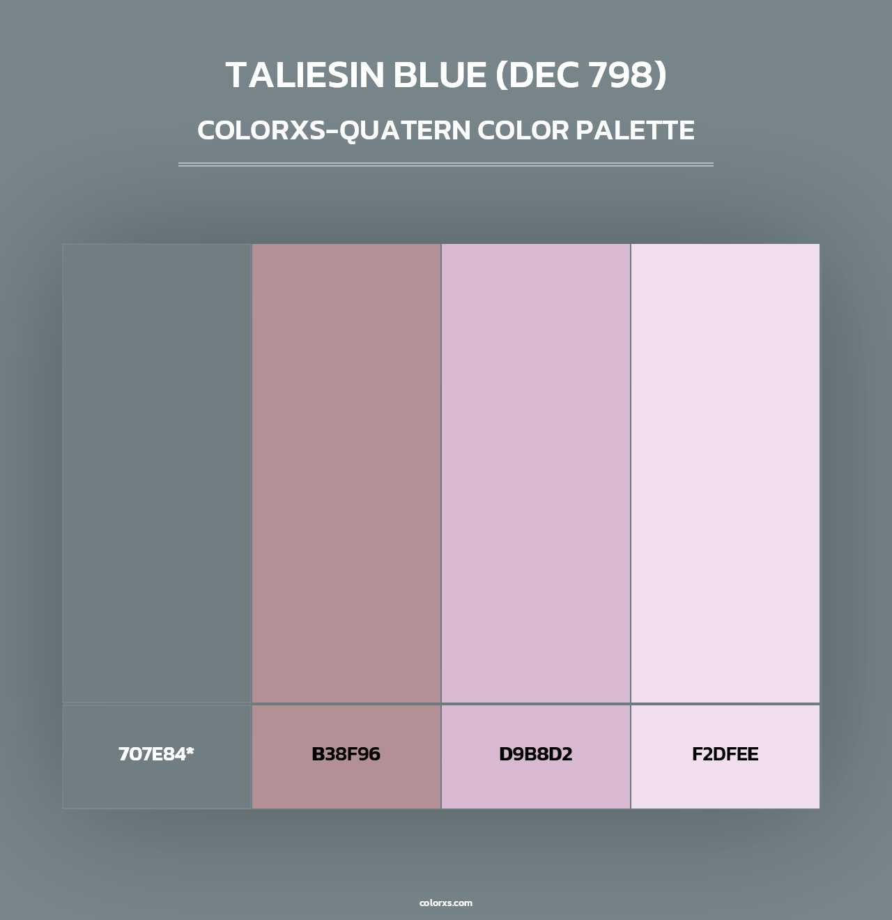 Taliesin Blue (DEC 798) - Colorxs Quad Palette