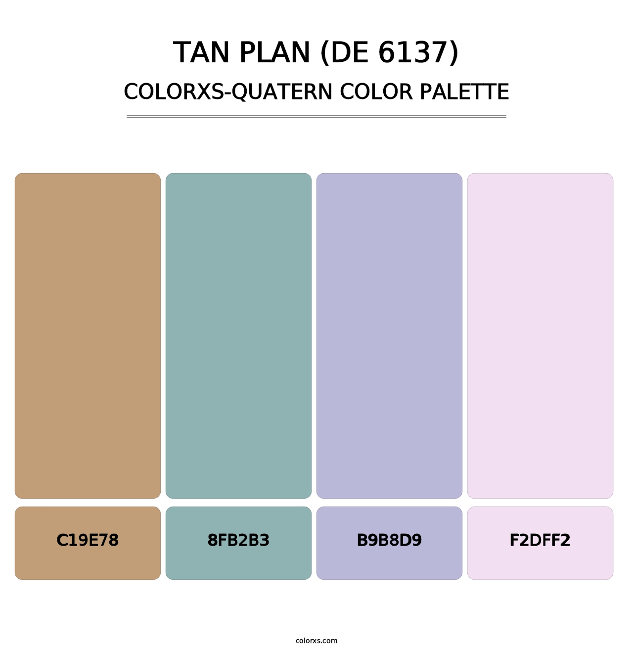 Tan Plan (DE 6137) - Colorxs Quatern Palette