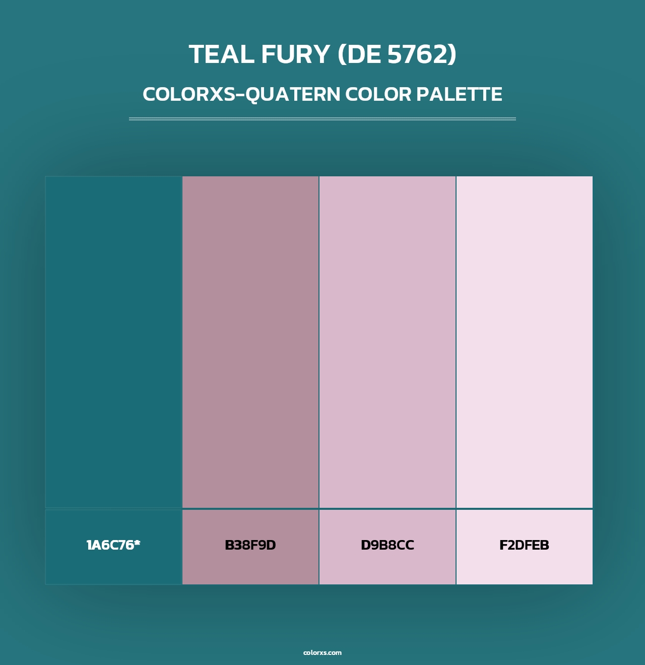 Teal Fury (DE 5762) - Colorxs Quad Palette