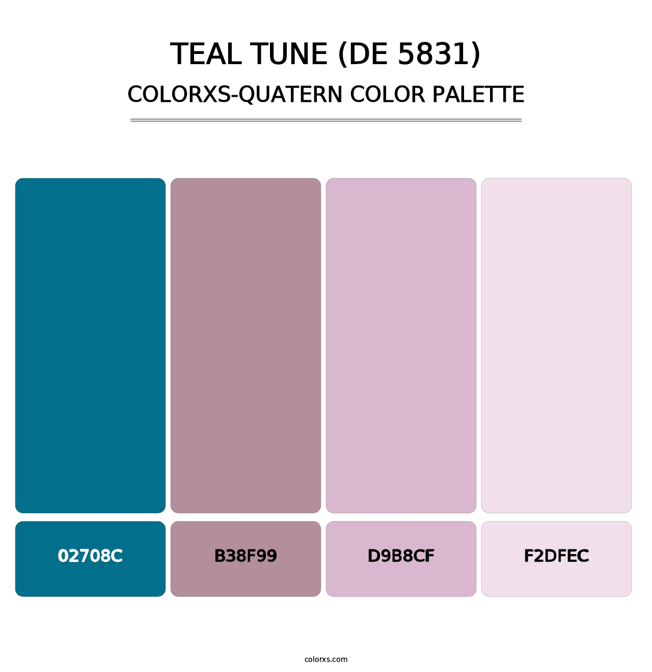Teal Tune (DE 5831) - Colorxs Quatern Palette