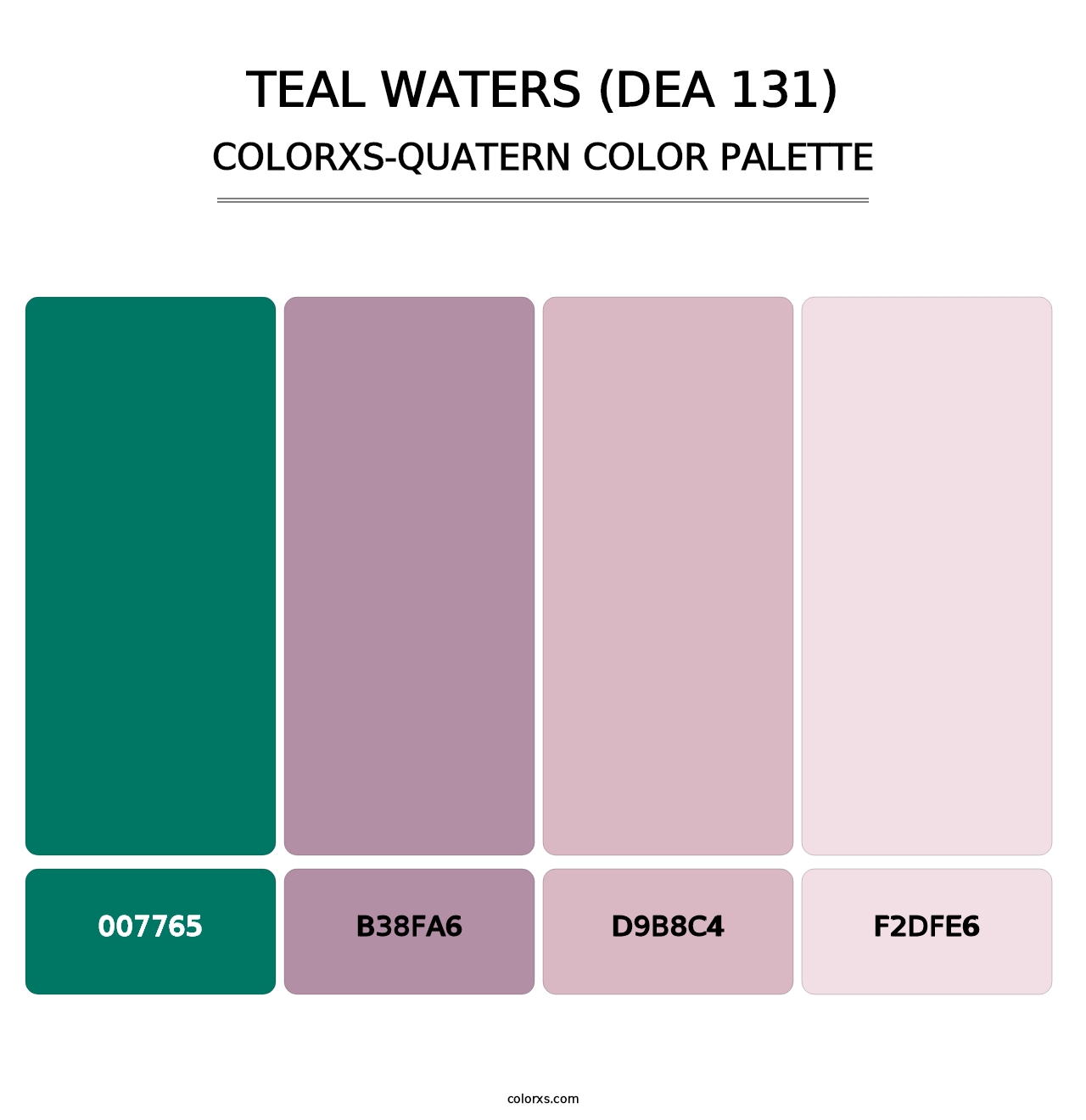 Teal Waters (DEA 131) - Colorxs Quatern Palette