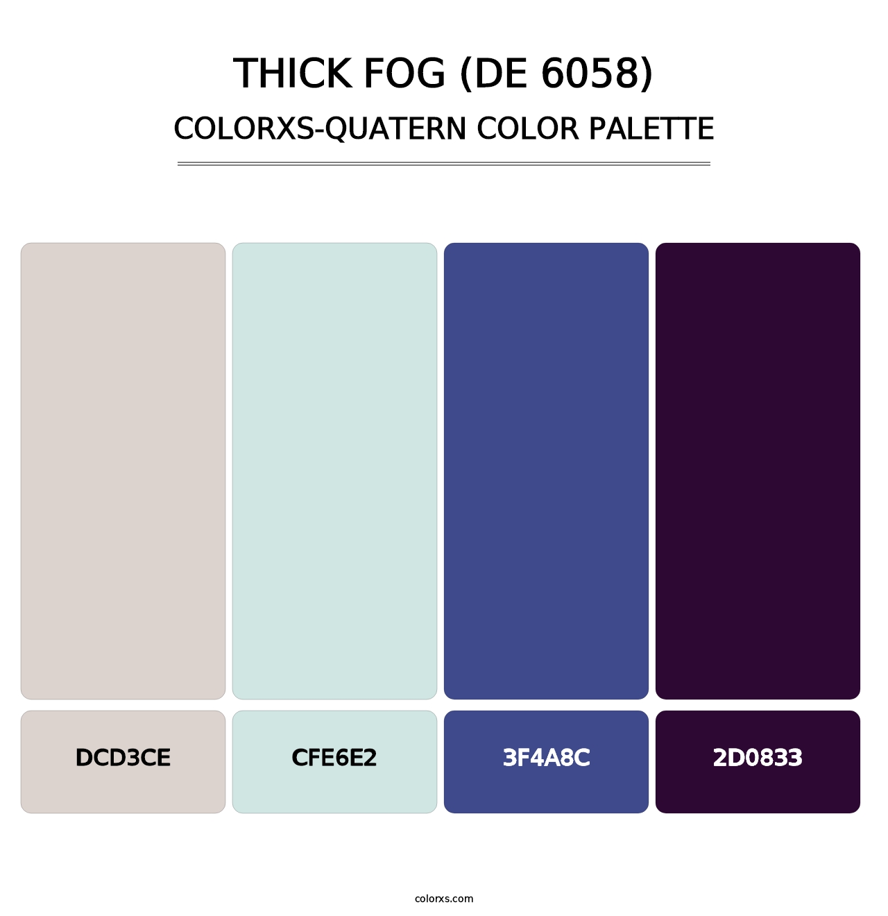 Thick Fog (DE 6058) - Colorxs Quatern Palette