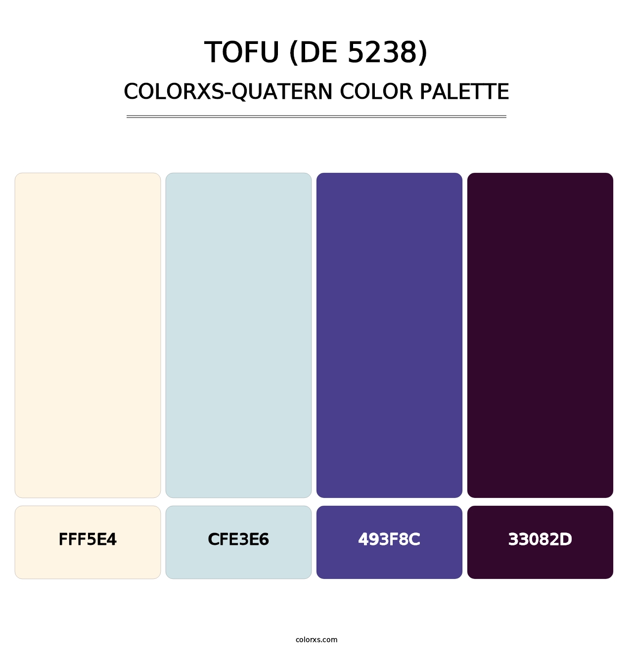 Tofu (DE 5238) - Colorxs Quatern Palette