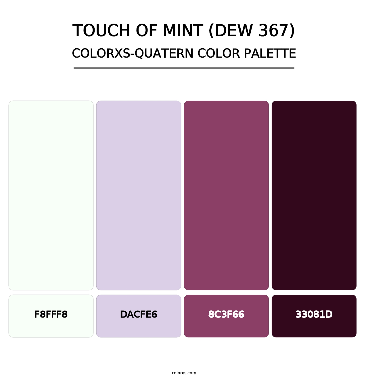 Touch of Mint (DEW 367) - Colorxs Quatern Palette