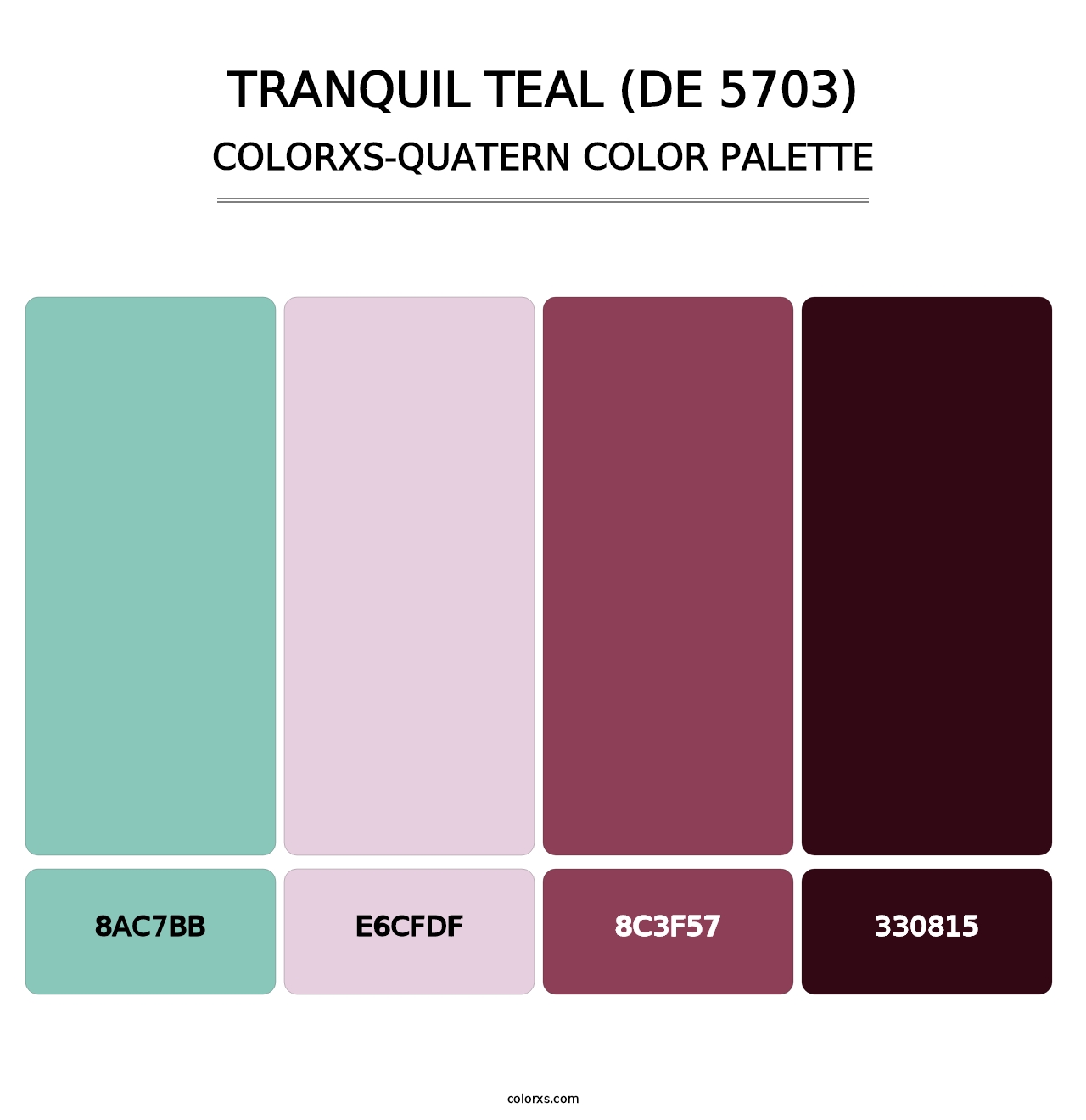 Tranquil Teal (DE 5703) - Colorxs Quatern Palette