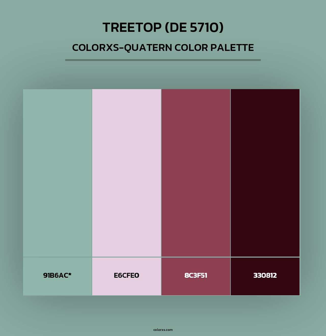 Treetop (DE 5710) - Colorxs Quad Palette