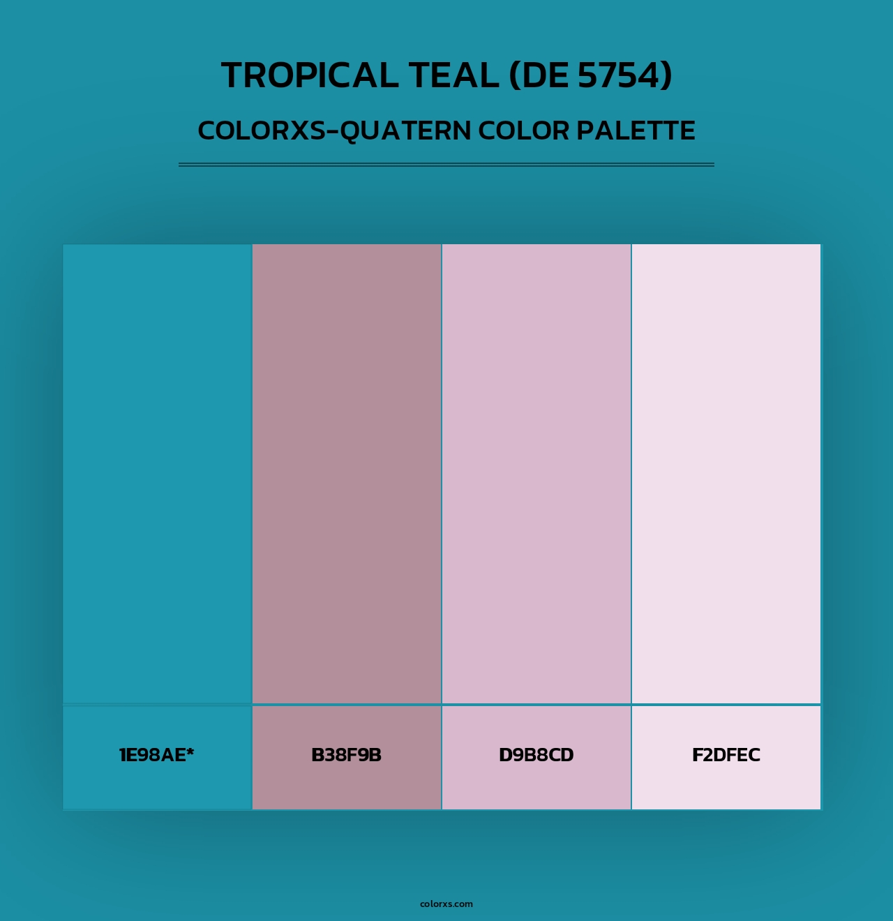 Tropical Teal (DE 5754) - Colorxs Quad Palette