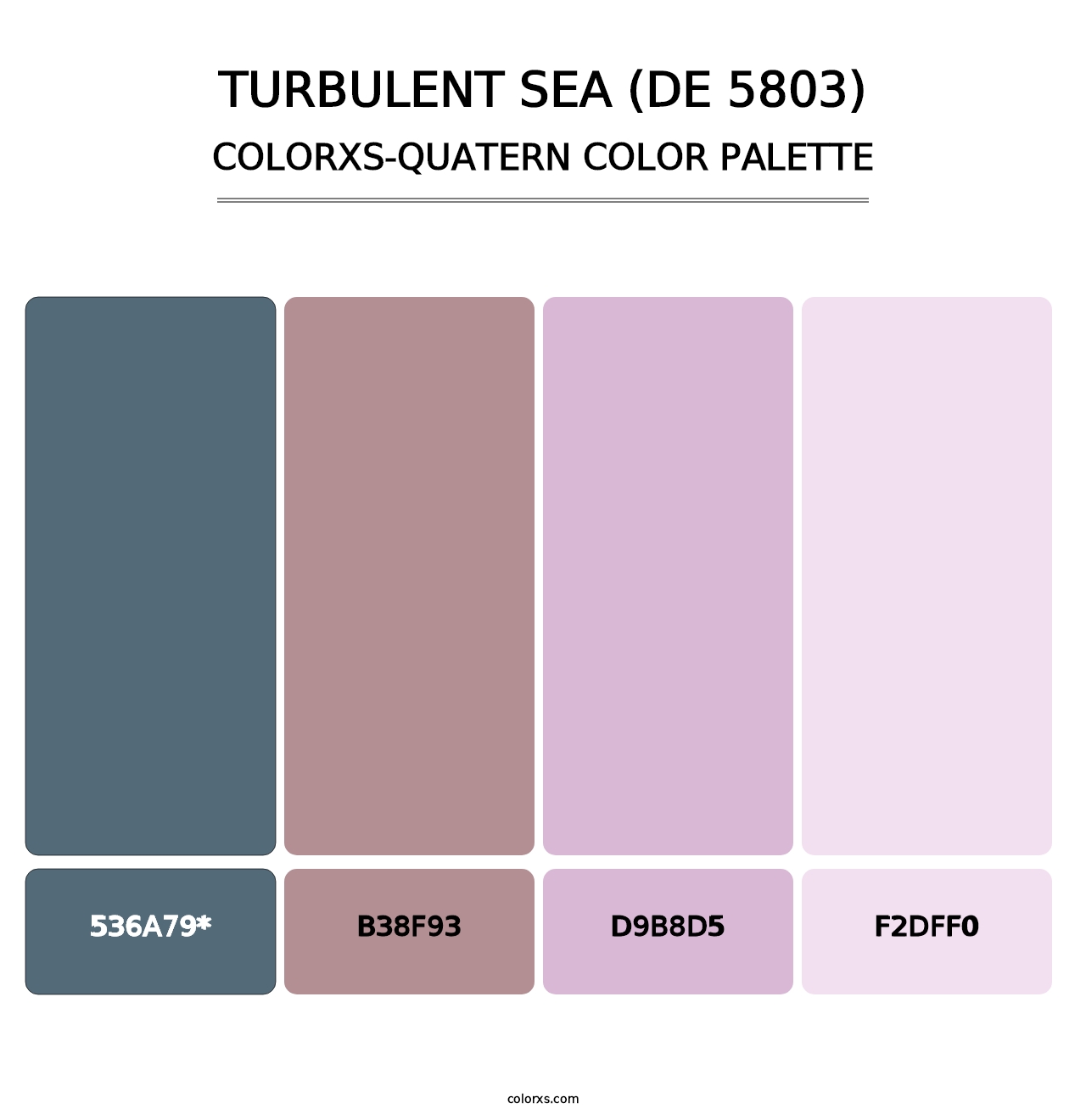 Turbulent Sea (DE 5803) - Colorxs Quatern Palette