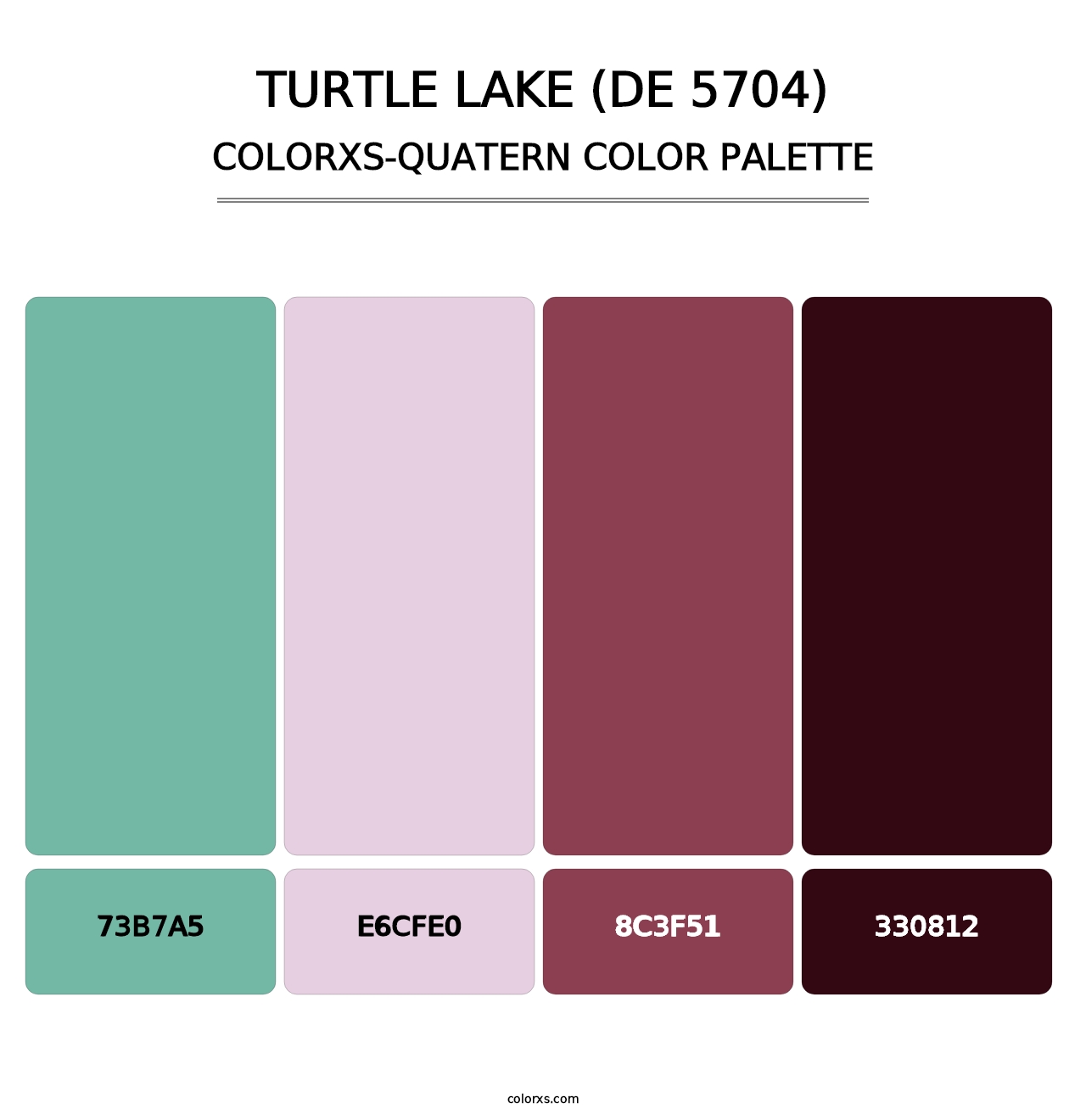 Turtle Lake (DE 5704) - Colorxs Quatern Palette