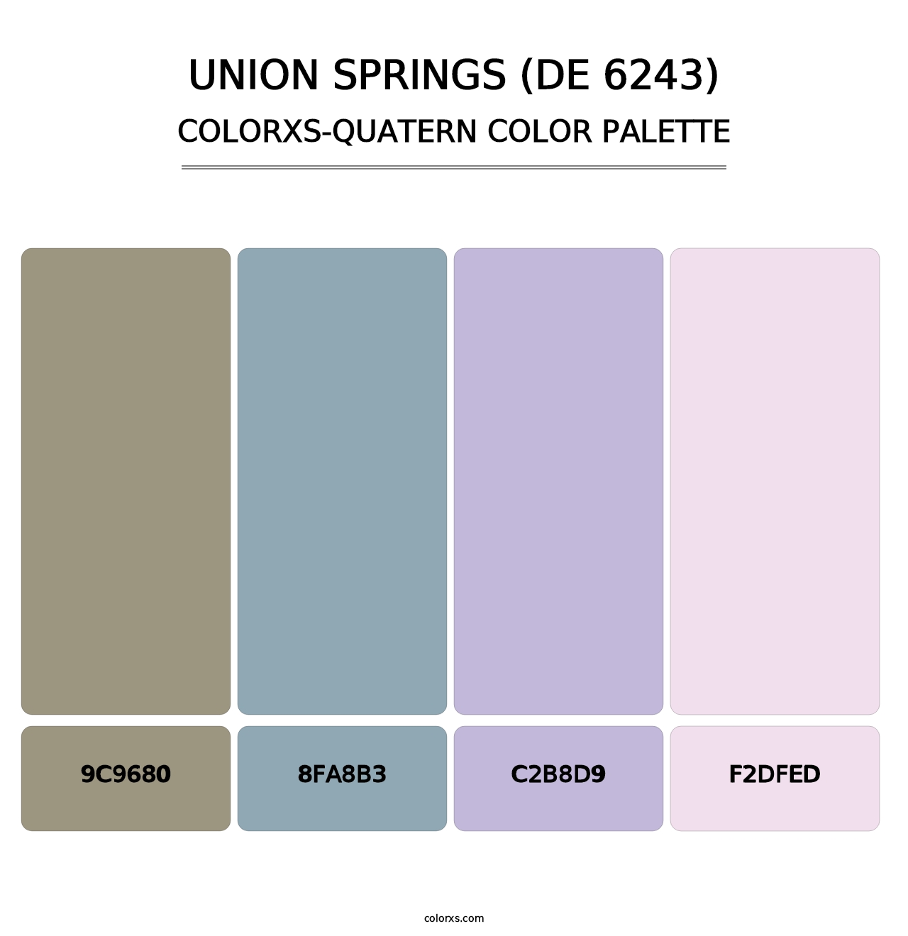 Union Springs (DE 6243) - Colorxs Quatern Palette