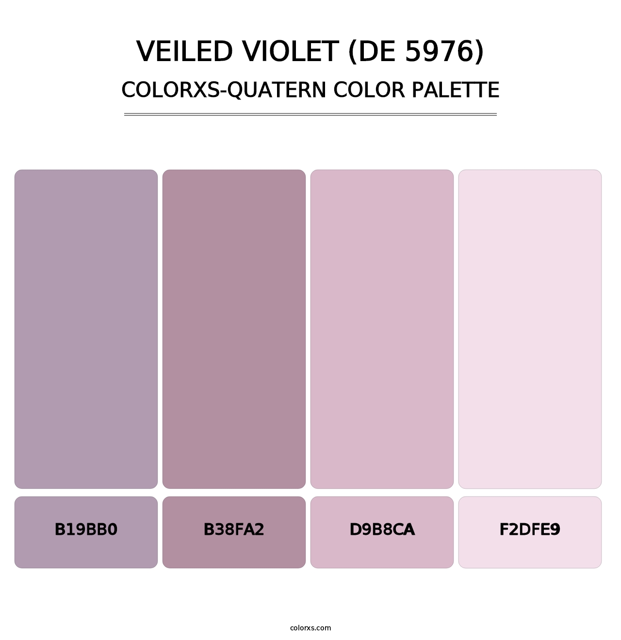 Veiled Violet (DE 5976) - Colorxs Quatern Palette