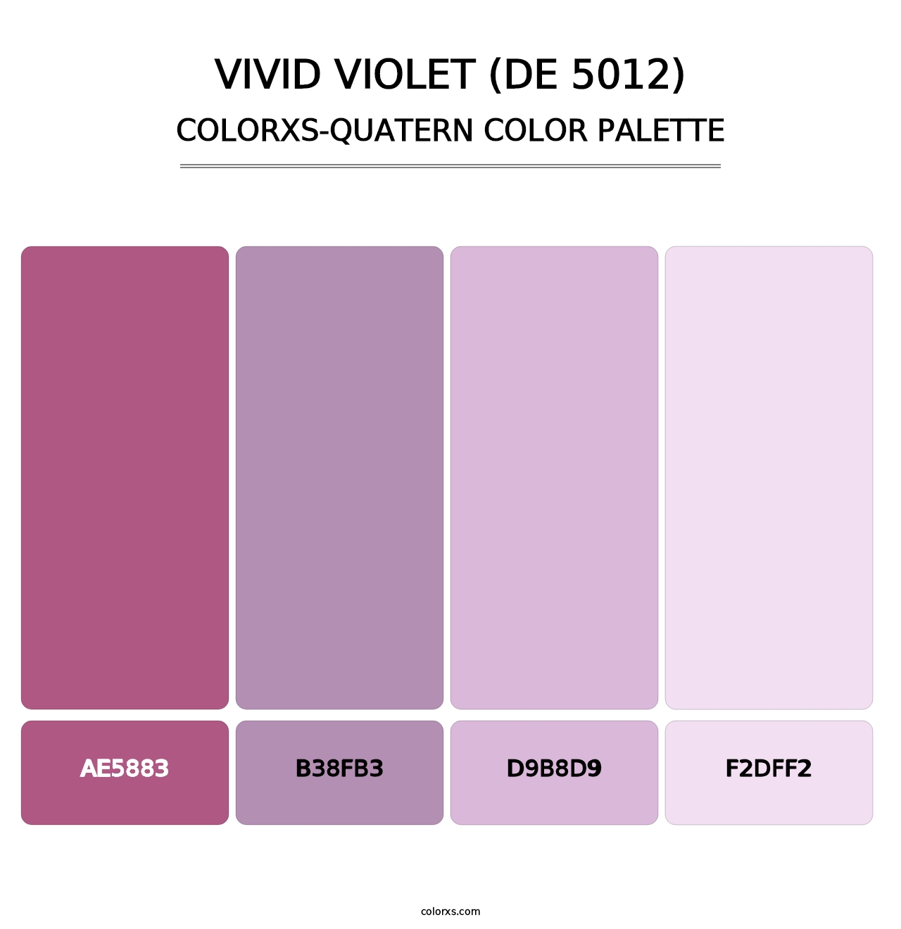 Vivid Violet (DE 5012) - Colorxs Quatern Palette