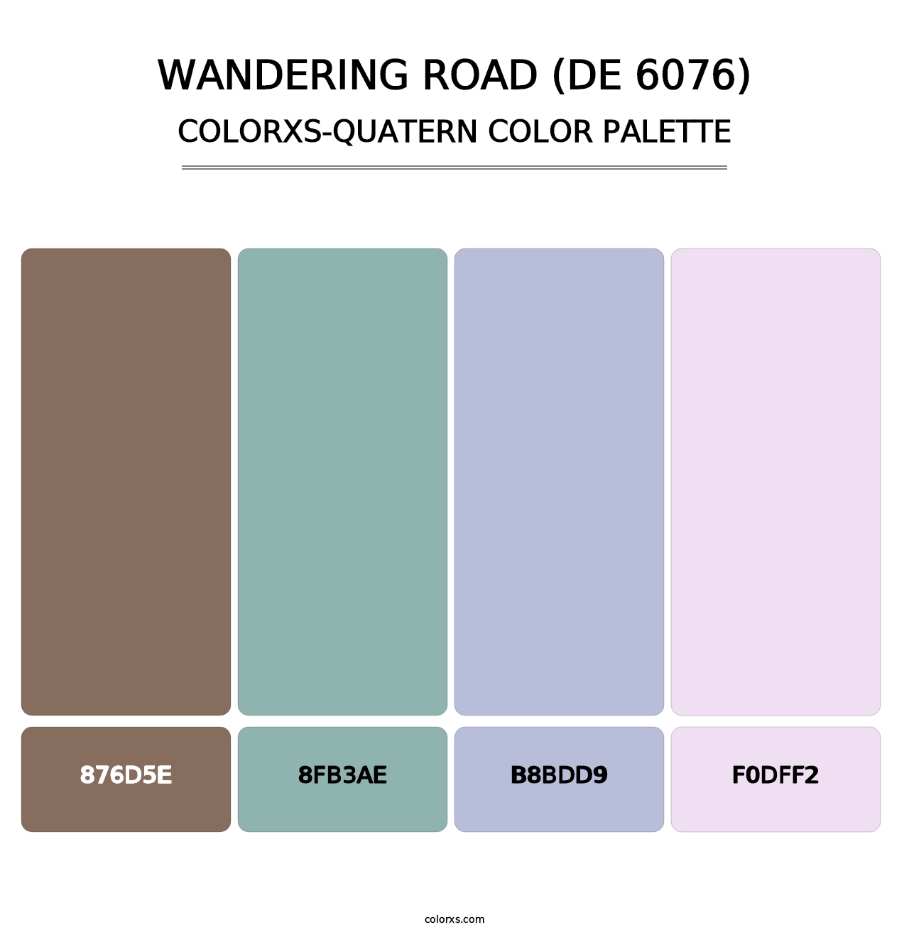 Wandering Road (DE 6076) - Colorxs Quatern Palette
