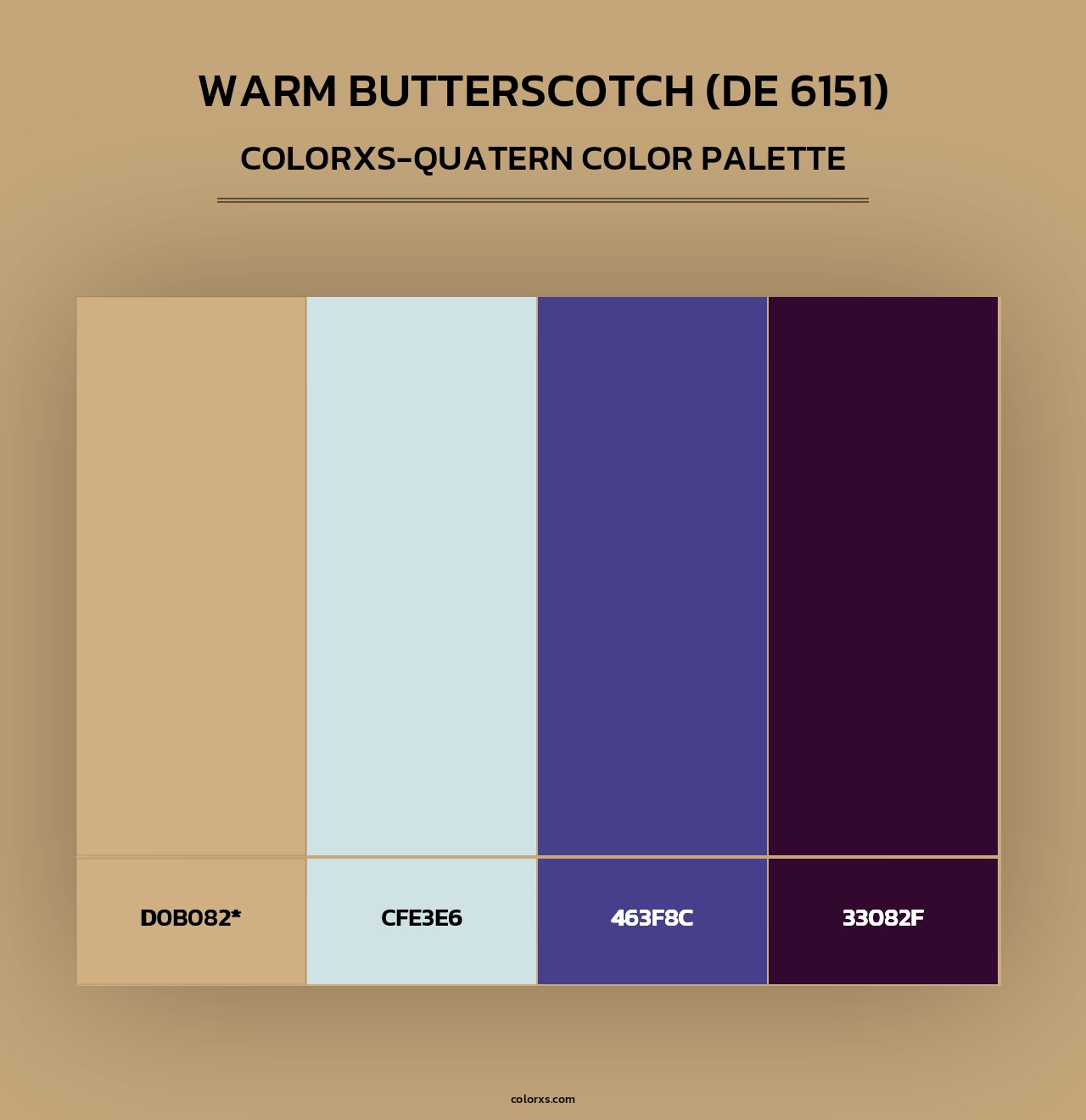 Warm Butterscotch (DE 6151) - Colorxs Quad Palette