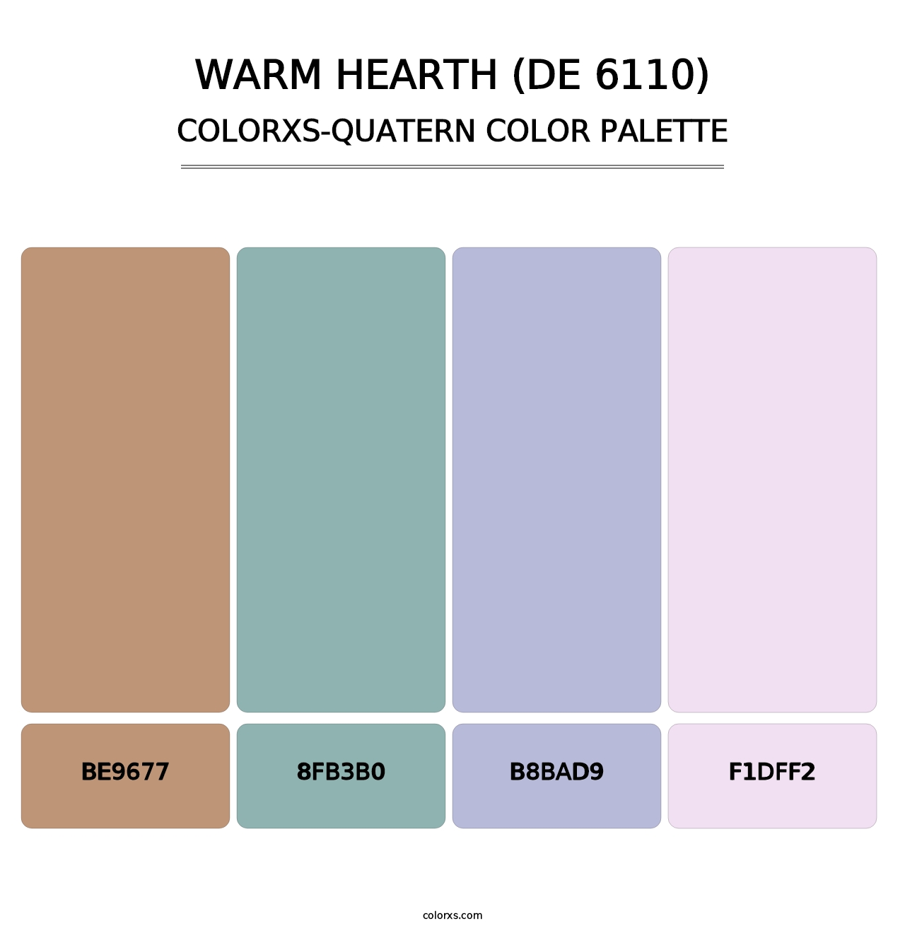 Warm Hearth (DE 6110) - Colorxs Quatern Palette