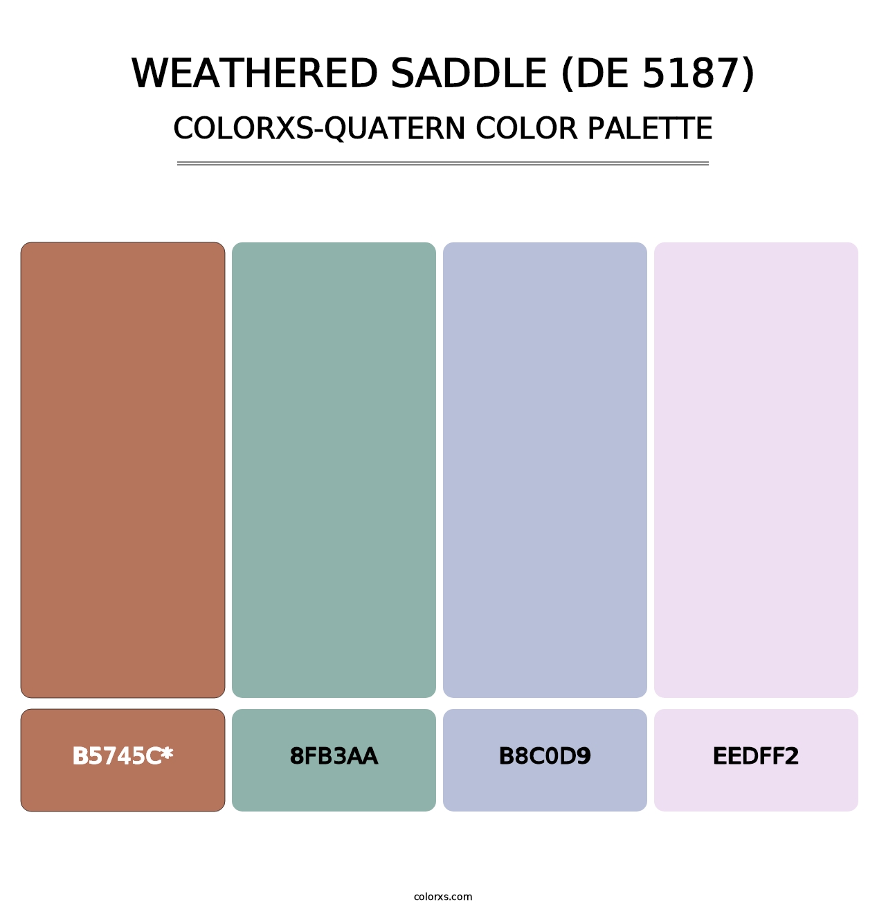 Weathered Saddle (DE 5187) - Colorxs Quatern Palette