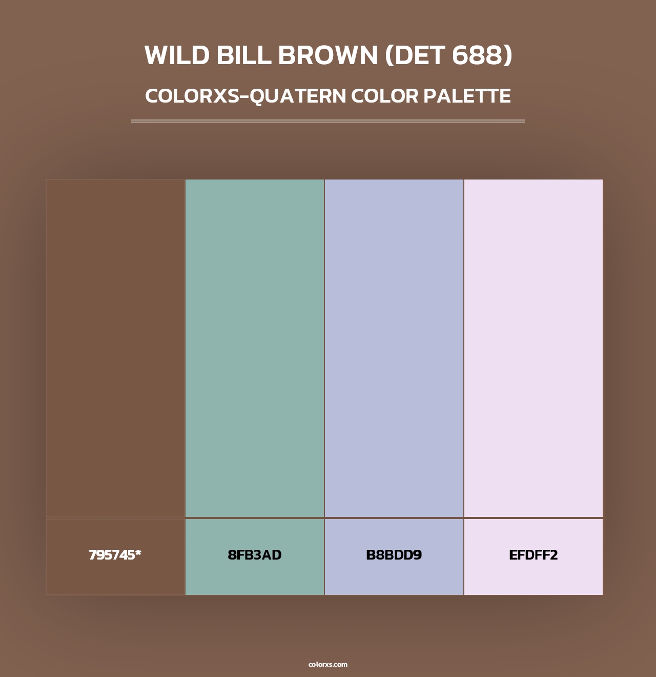 Wild Bill Brown (DET 688) - Colorxs Quad Palette