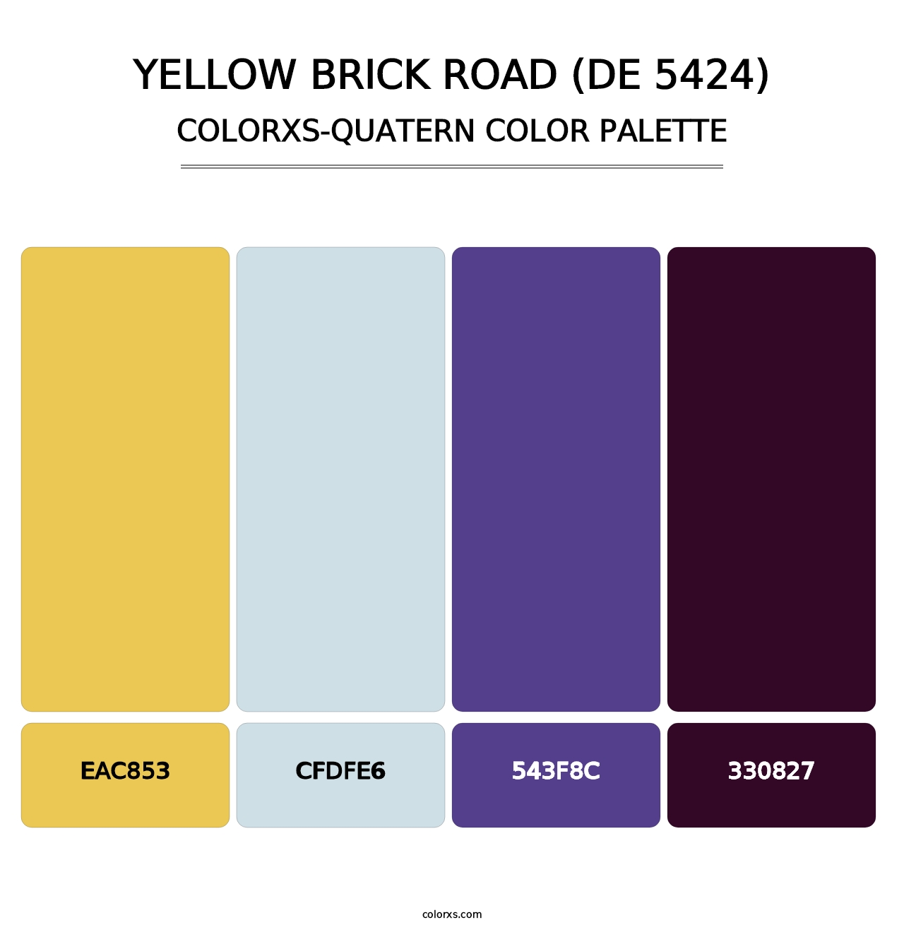 Yellow Brick Road (DE 5424) - Colorxs Quatern Palette