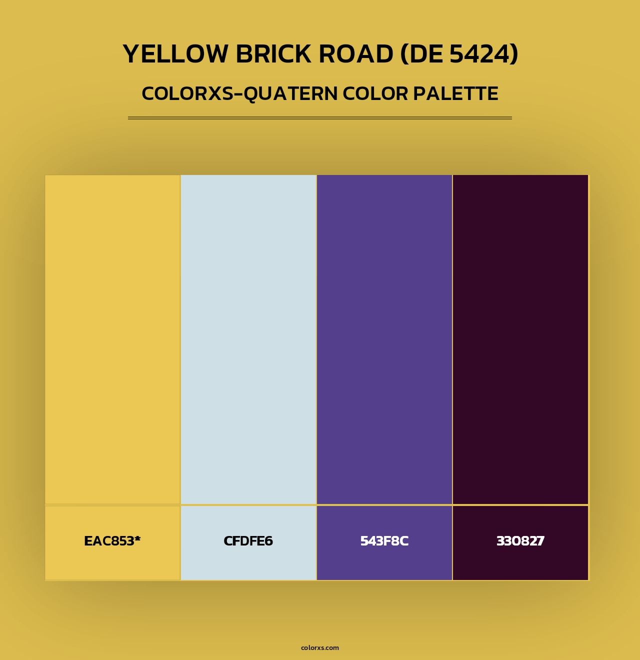 Yellow Brick Road (DE 5424) - Colorxs Quad Palette