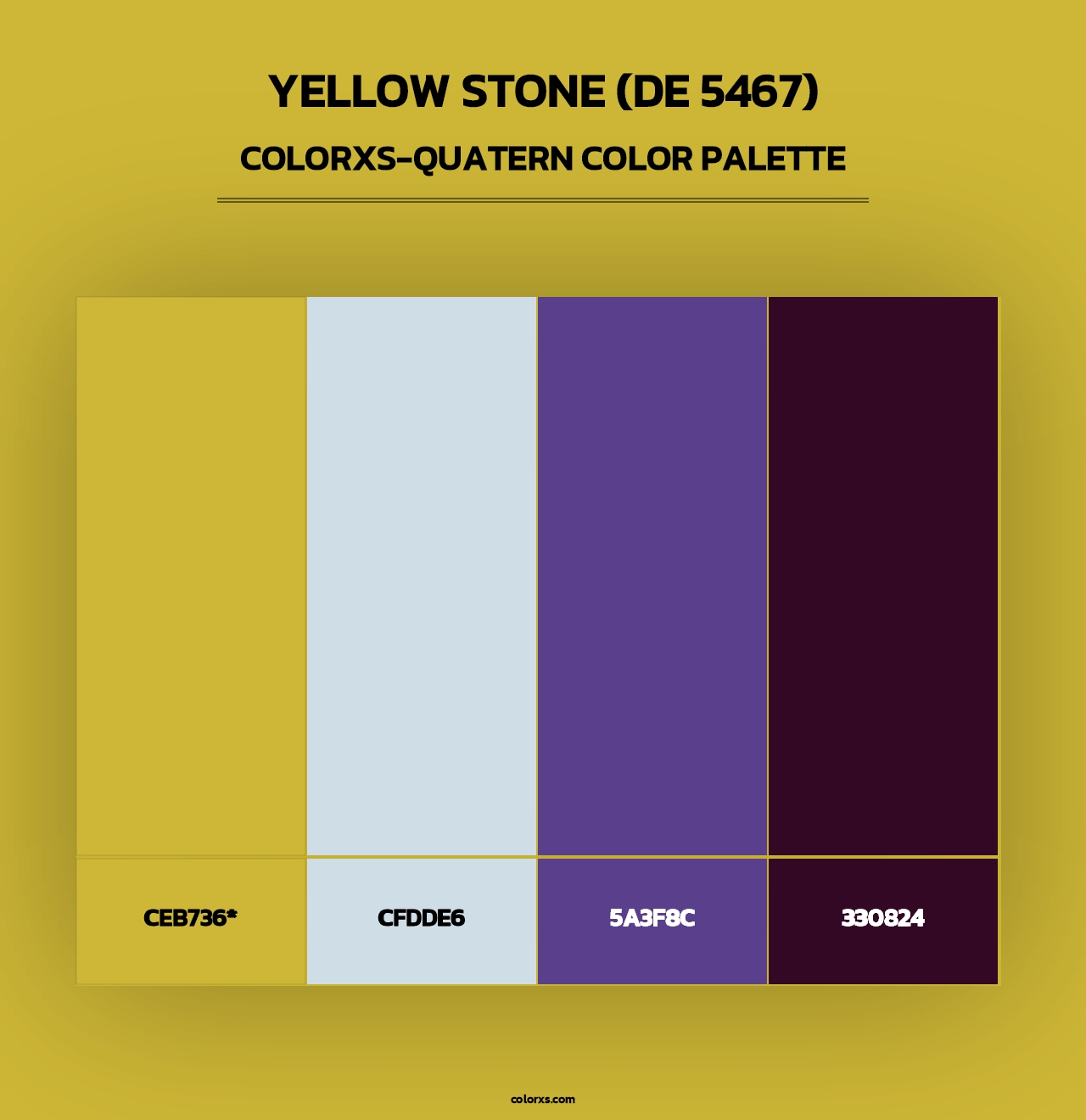 Yellow Stone (DE 5467) - Colorxs Quad Palette