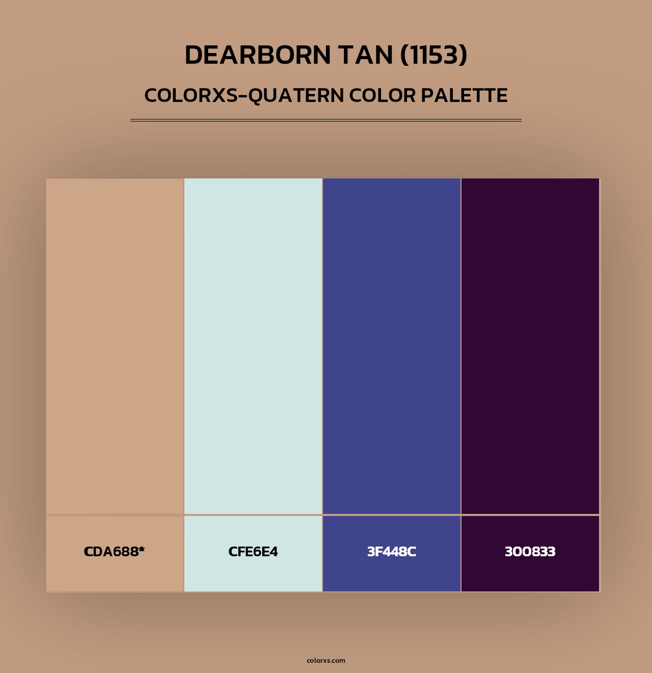 Dearborn Tan (1153) - Colorxs Quad Palette