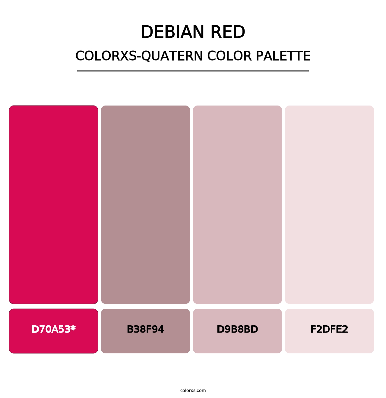 Debian red - Colorxs Quatern Palette