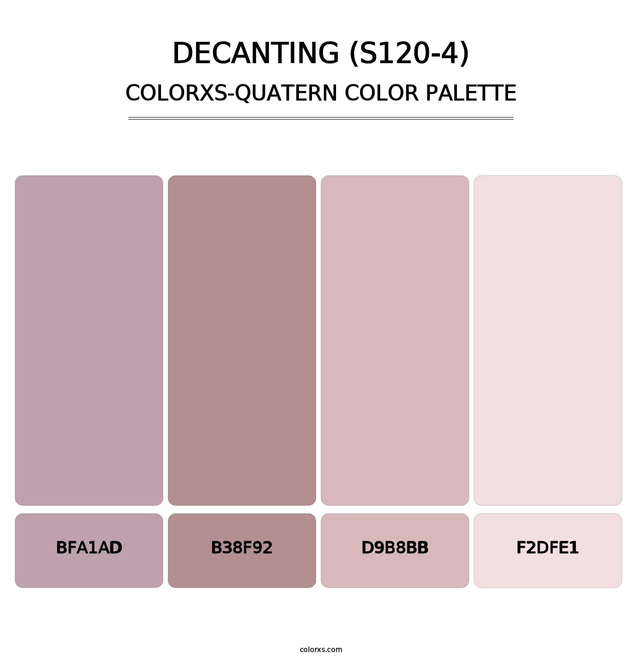 Decanting (S120-4) - Colorxs Quatern Palette