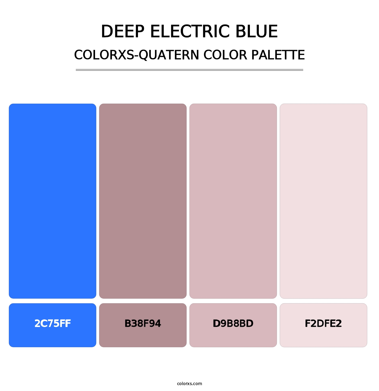 Deep Electric Blue - Colorxs Quatern Palette
