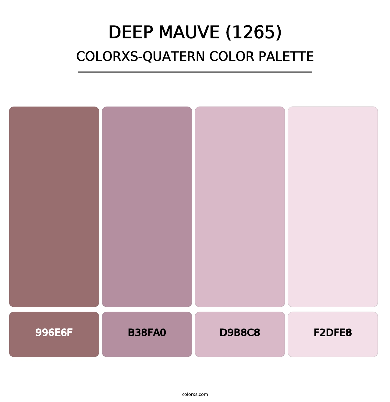 Deep Mauve (1265) - Colorxs Quatern Palette