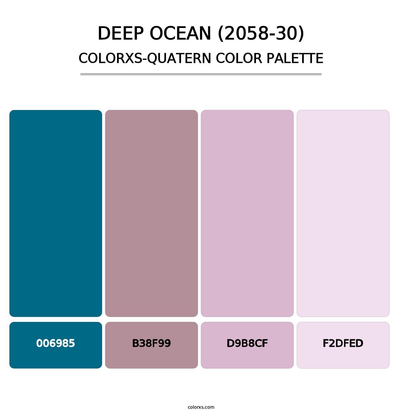 Deep Ocean (2058-30) - Colorxs Quatern Palette