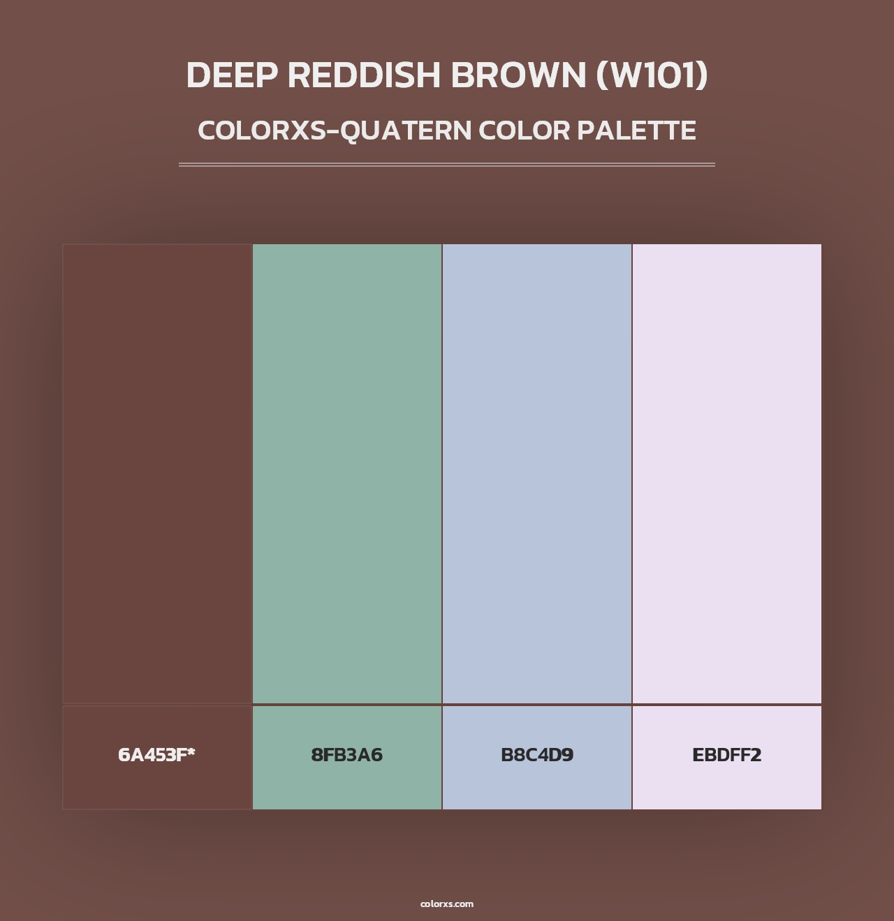 Deep Reddish Brown (W101) - Colorxs Quad Palette