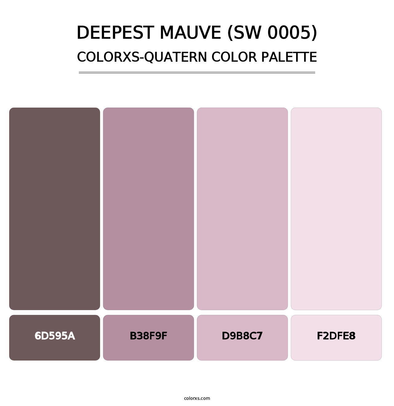 Deepest Mauve (SW 0005) - Colorxs Quatern Palette