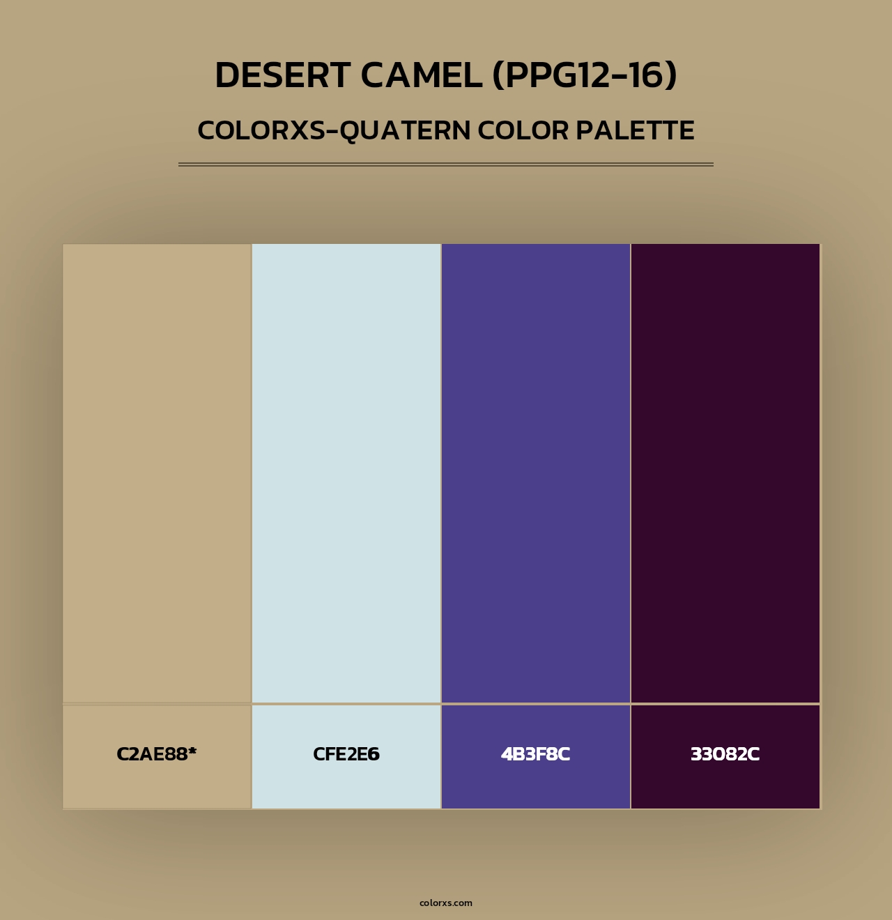Desert Camel (PPG12-16) - Colorxs Quad Palette