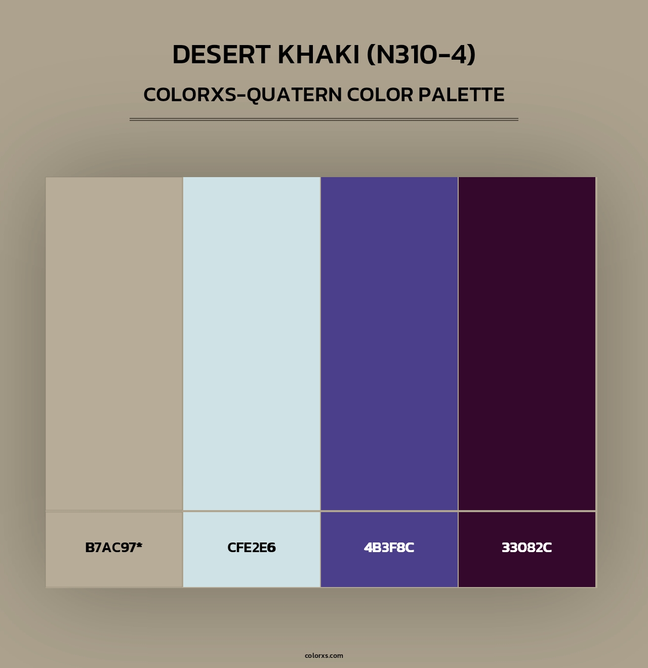 Desert Khaki (N310-4) - Colorxs Quad Palette