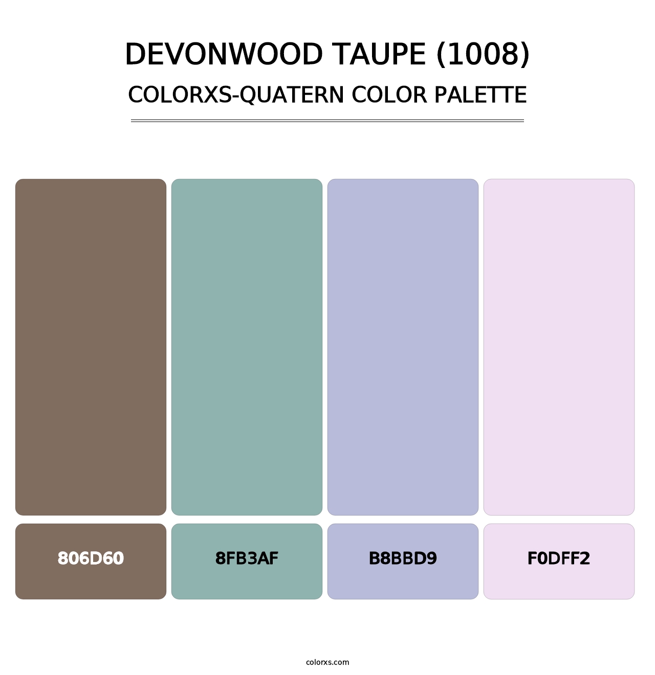 Devonwood Taupe (1008) - Colorxs Quatern Palette