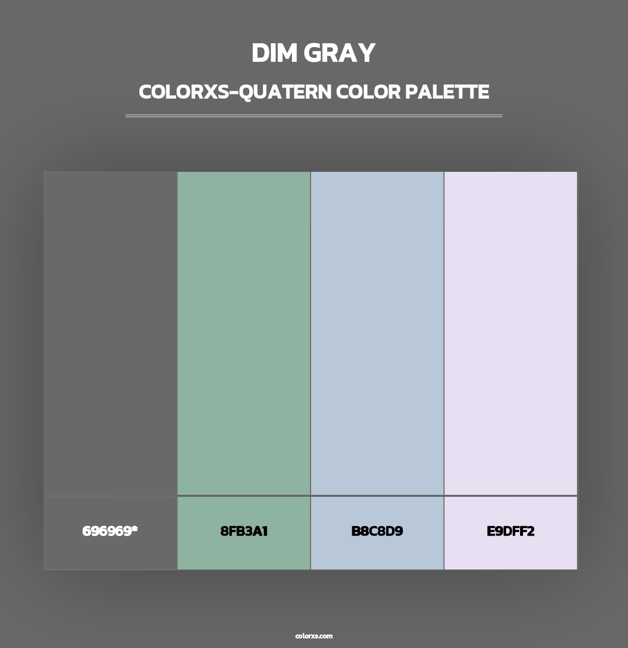 Dim Gray - Colorxs Quad Palette