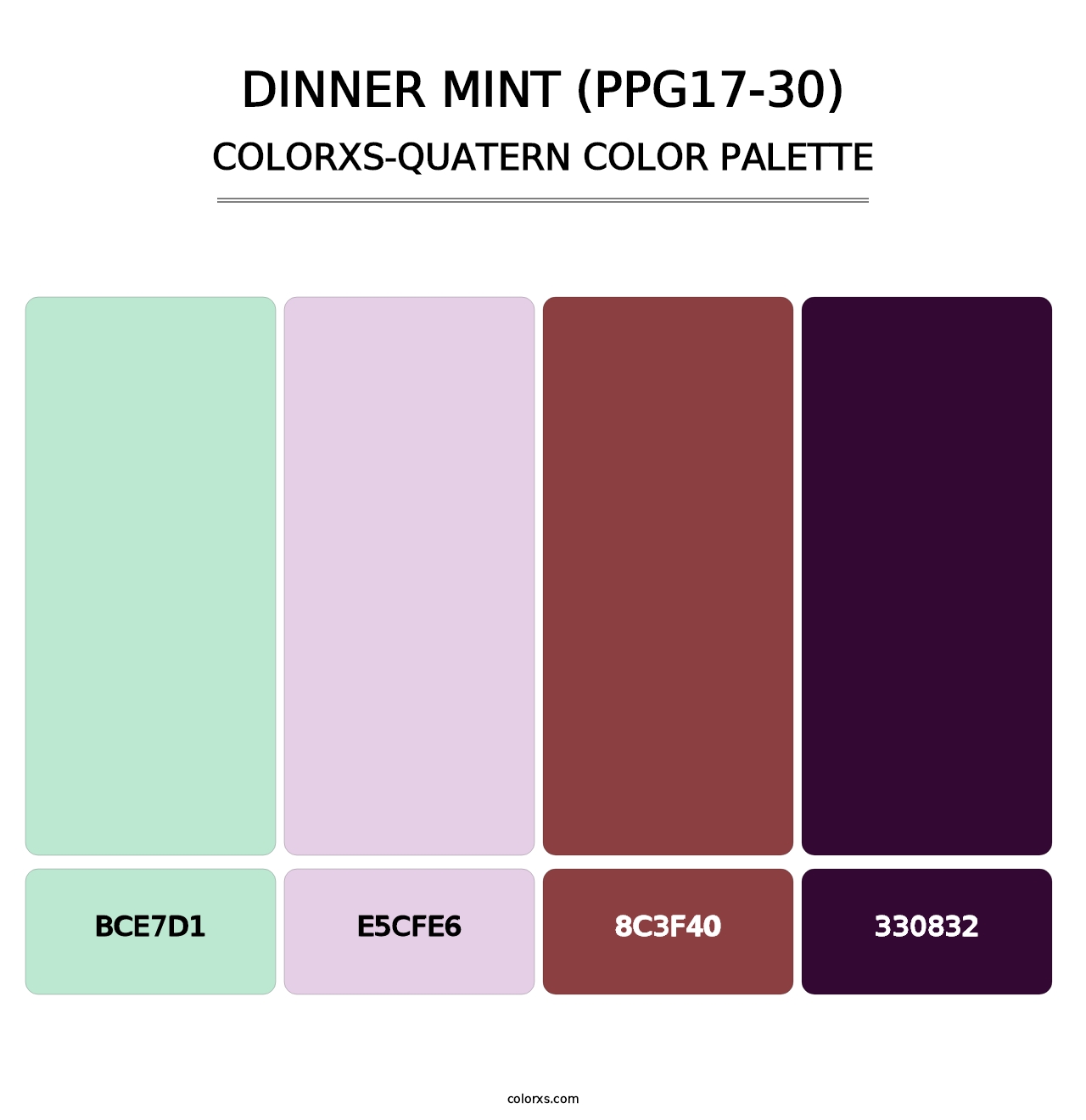 Dinner Mint (PPG17-30) - Colorxs Quatern Palette