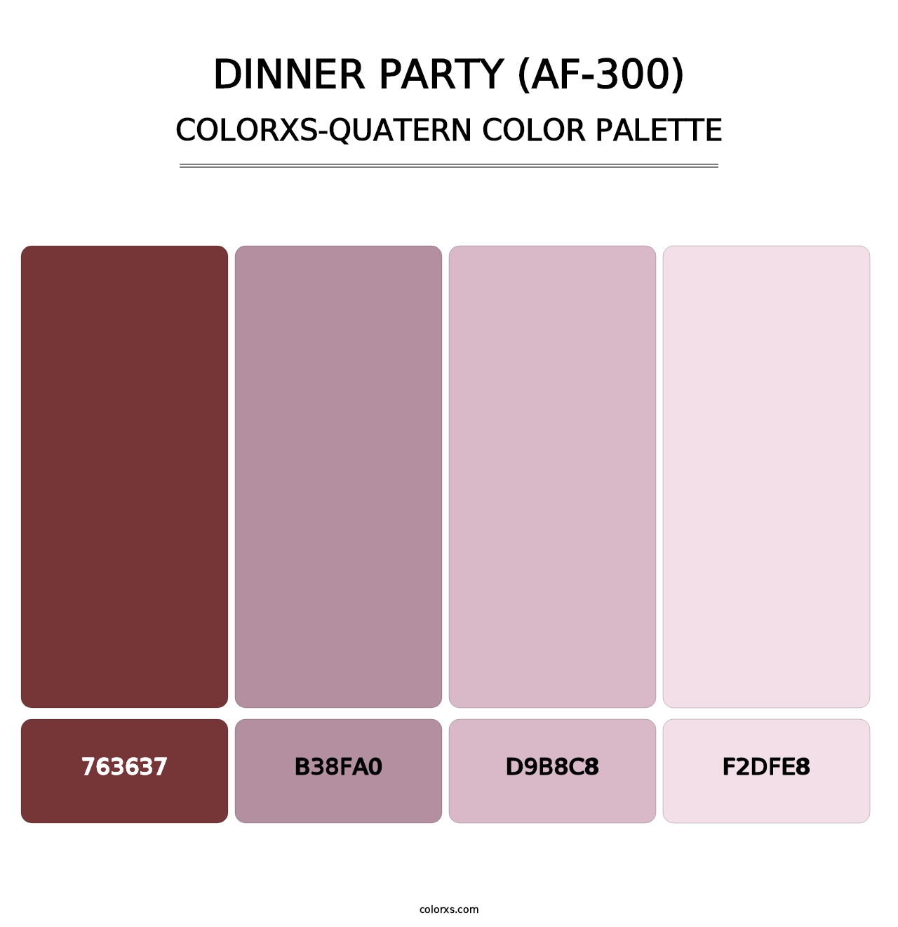 Dinner Party (AF-300) - Colorxs Quatern Palette