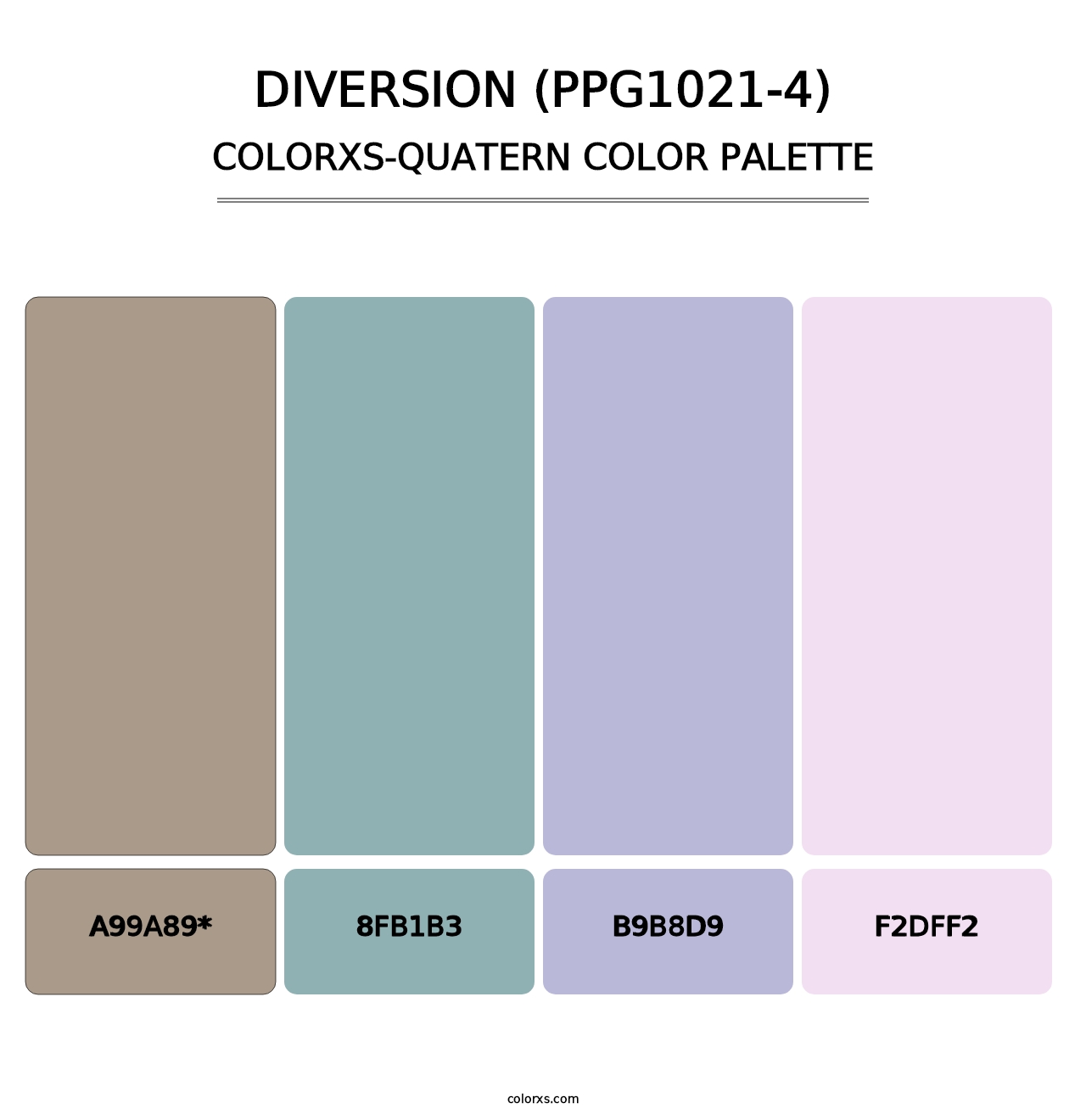 Diversion (PPG1021-4) - Colorxs Quatern Palette