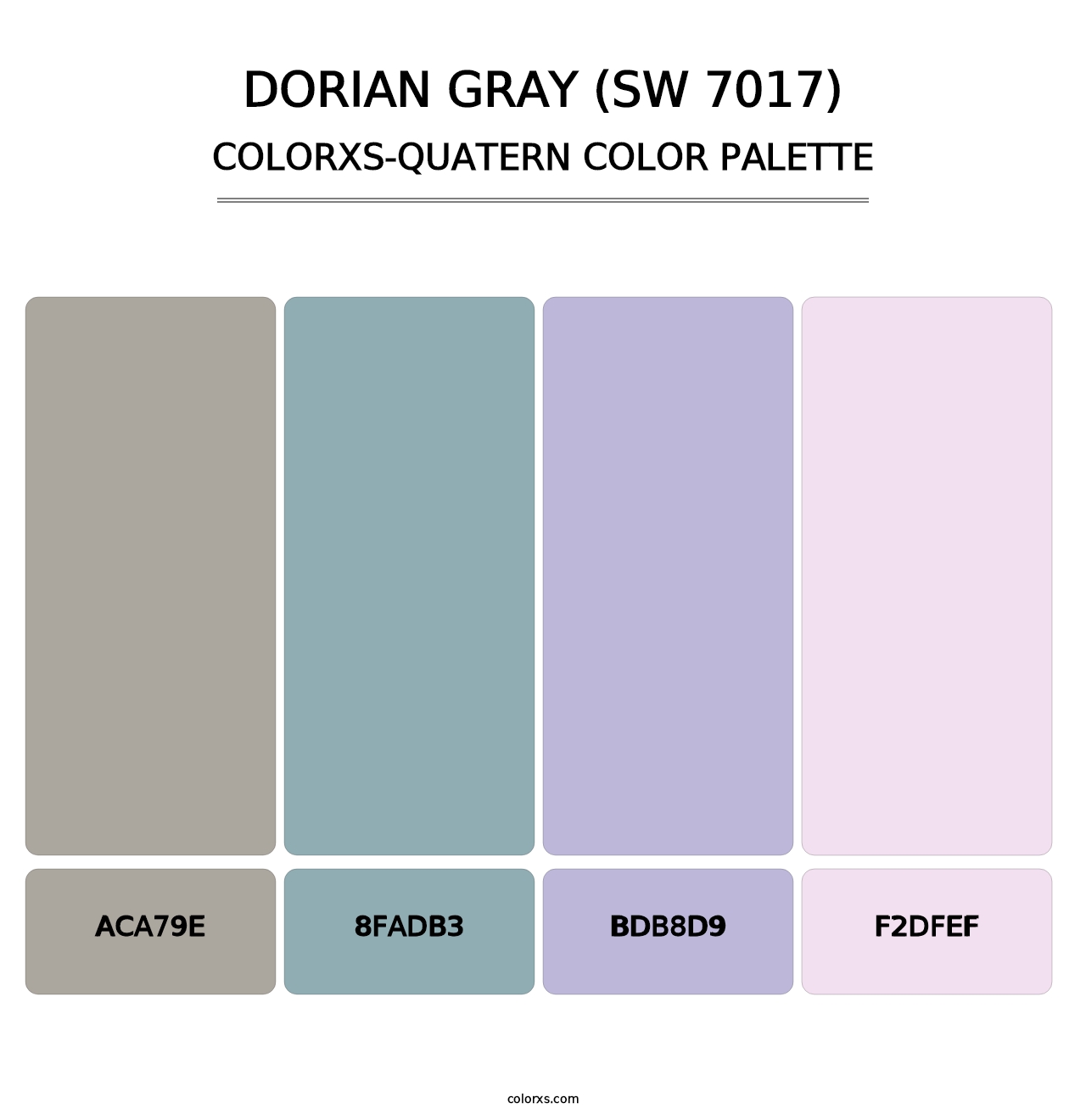 Dorian Gray (SW 7017) - Colorxs Quatern Palette