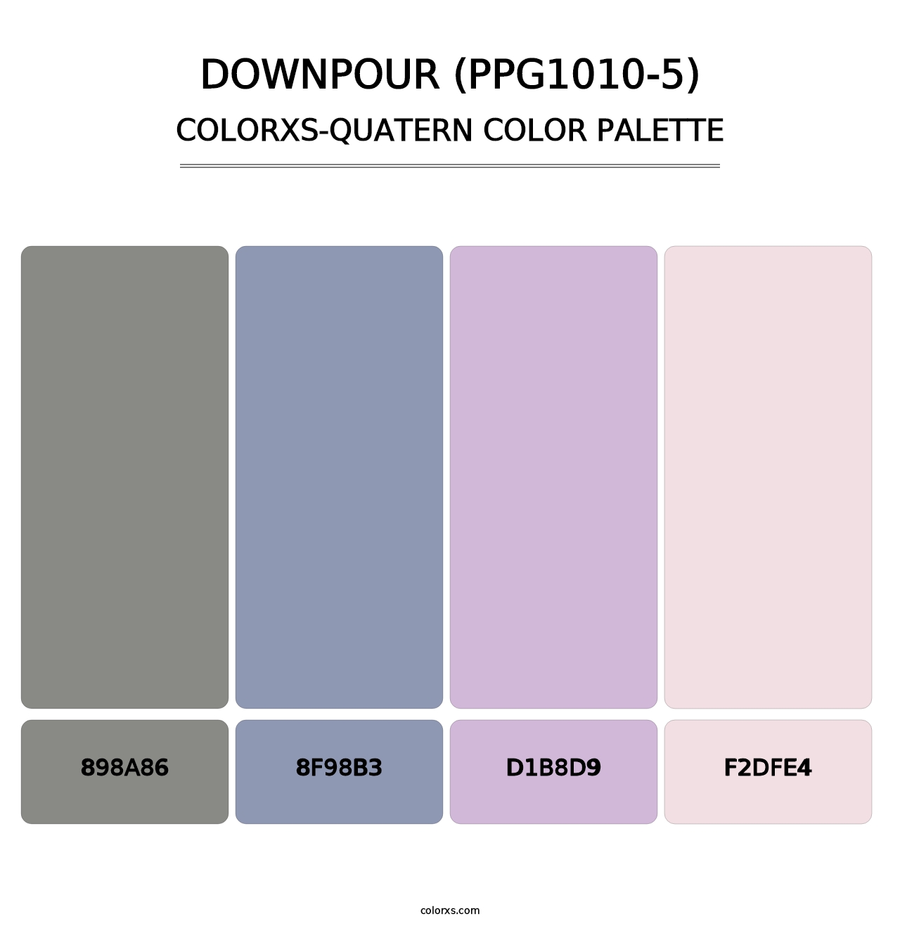 Downpour (PPG1010-5) - Colorxs Quatern Palette