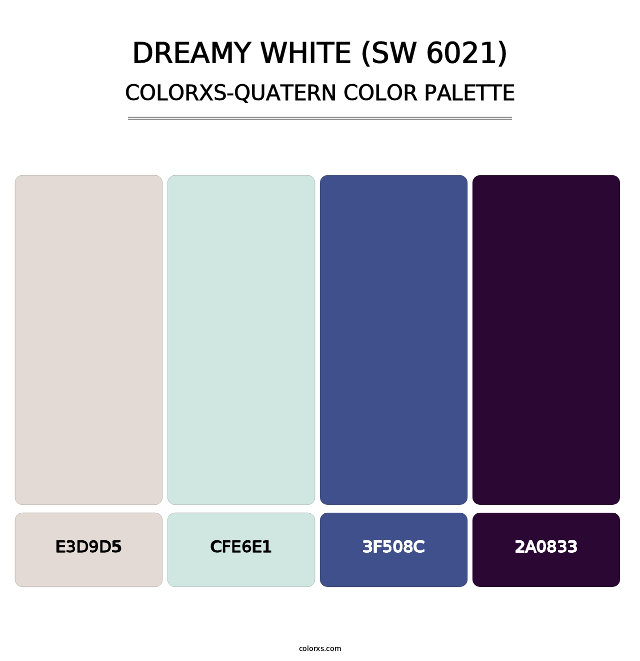 Dreamy White (SW 6021) - Colorxs Quatern Palette