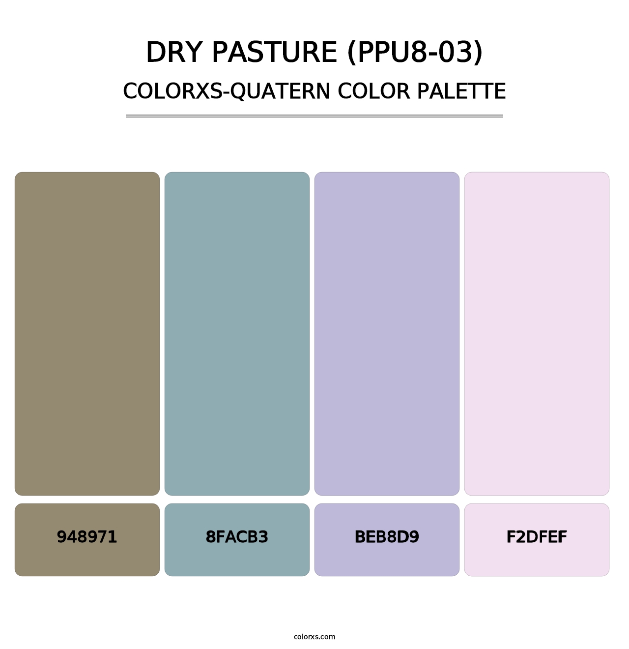 Dry Pasture (PPU8-03) - Colorxs Quatern Palette