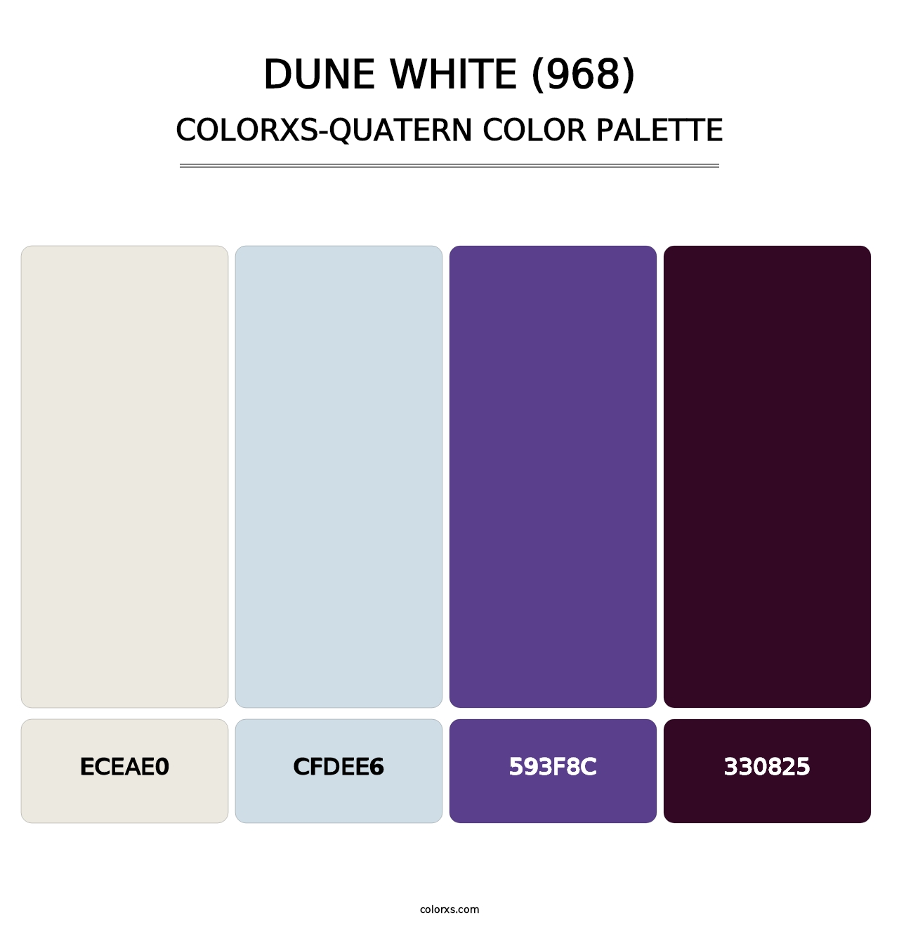 Dune White (968) - Colorxs Quatern Palette