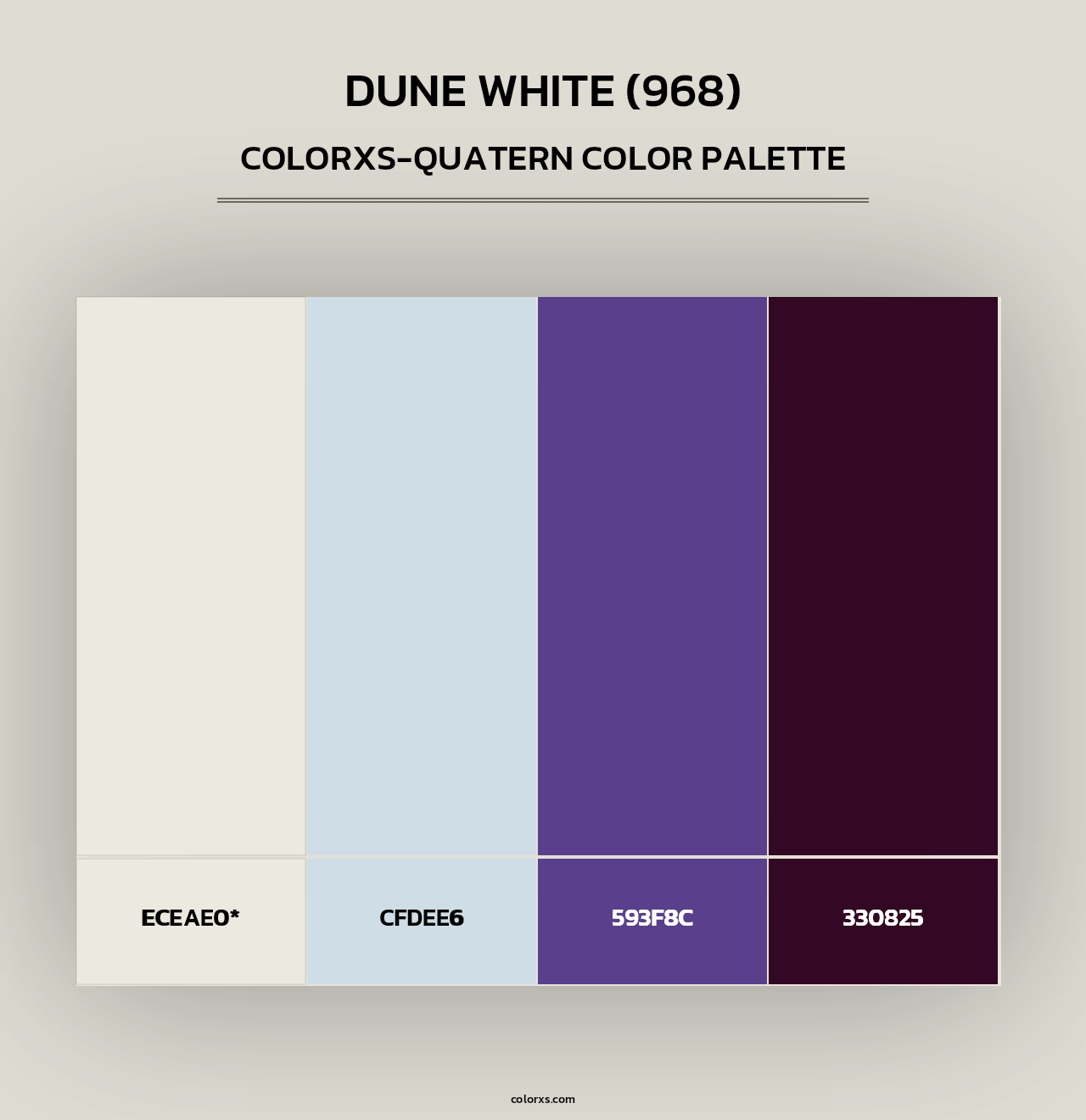 Dune White (968) - Colorxs Quad Palette