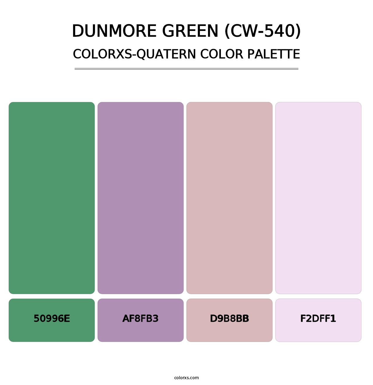 Dunmore Green (CW-540) - Colorxs Quatern Palette